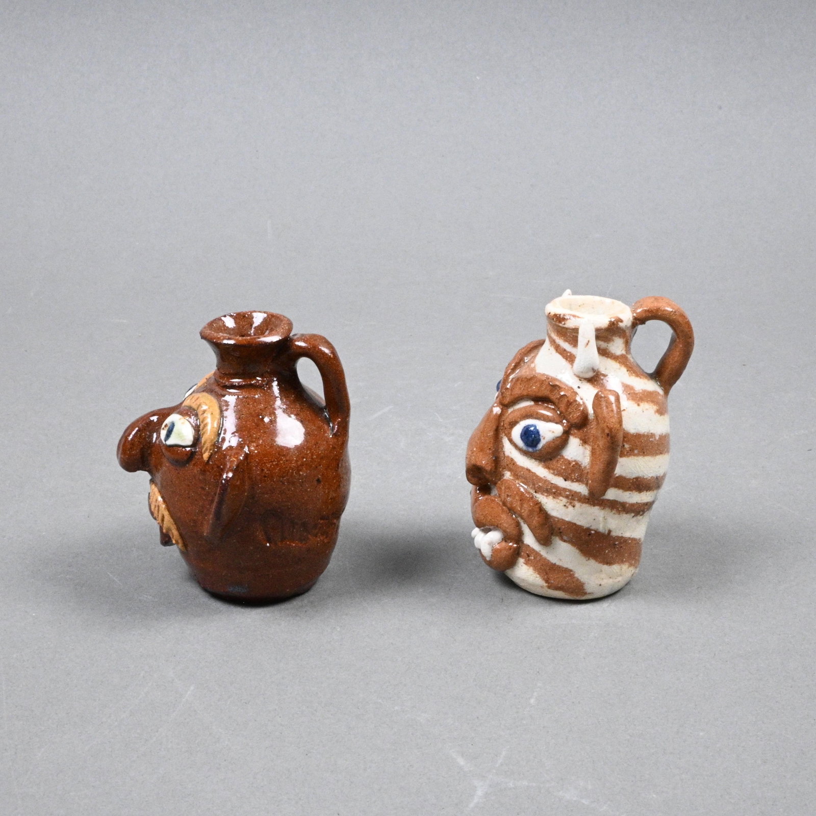 Albert Hodge. Two Mini Face Jugs - 5