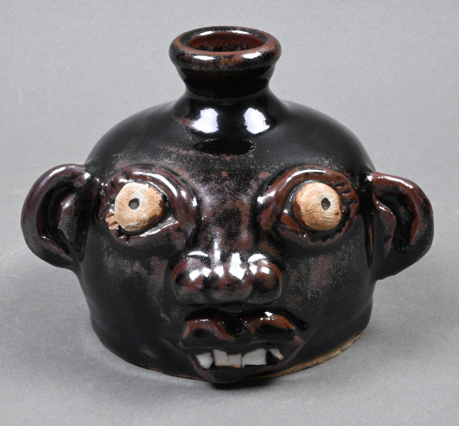 Bug Eyed Face Jug - 2