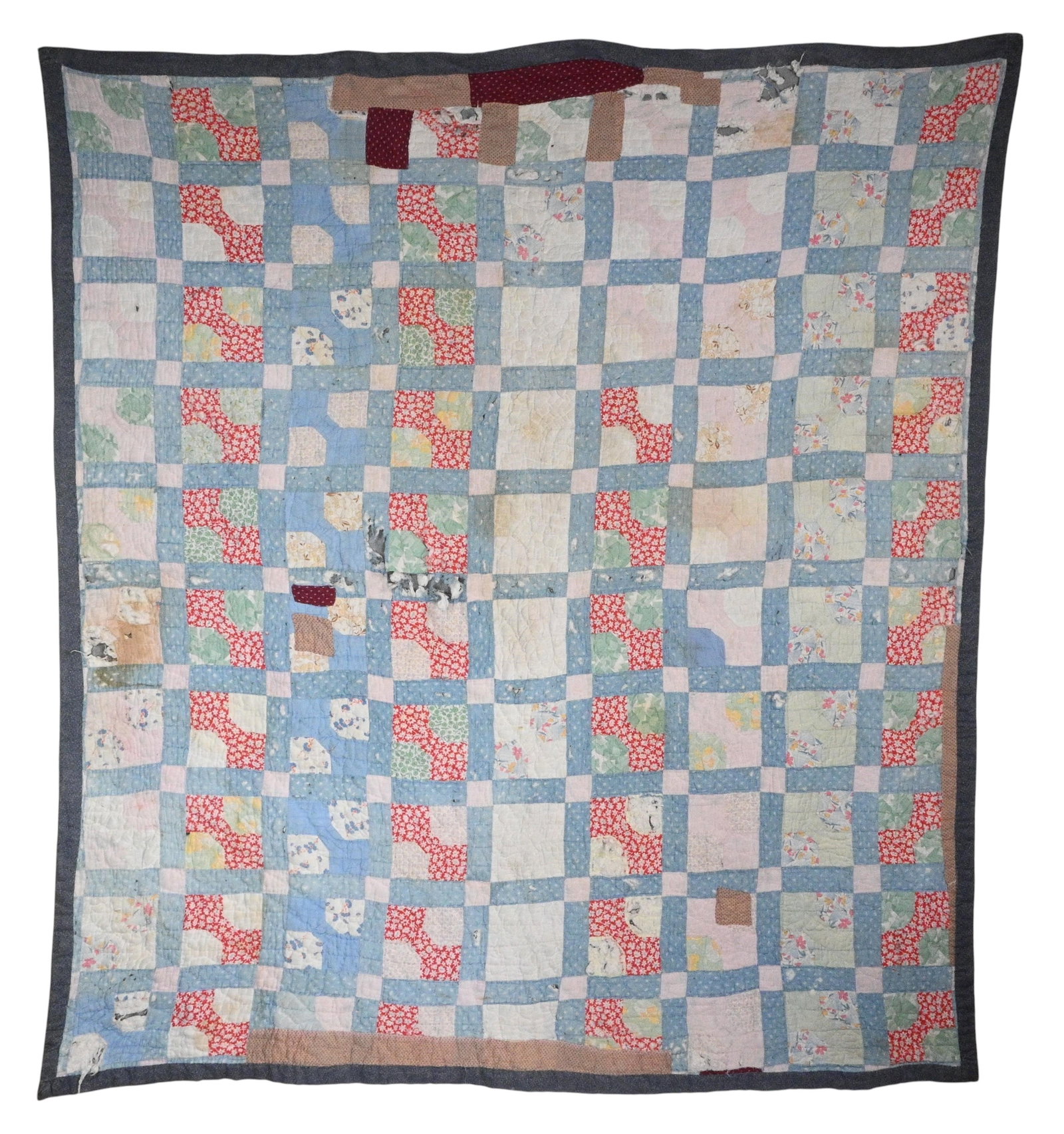Vintage Hand-Pieced Patchwork Quilt (1 of 6)