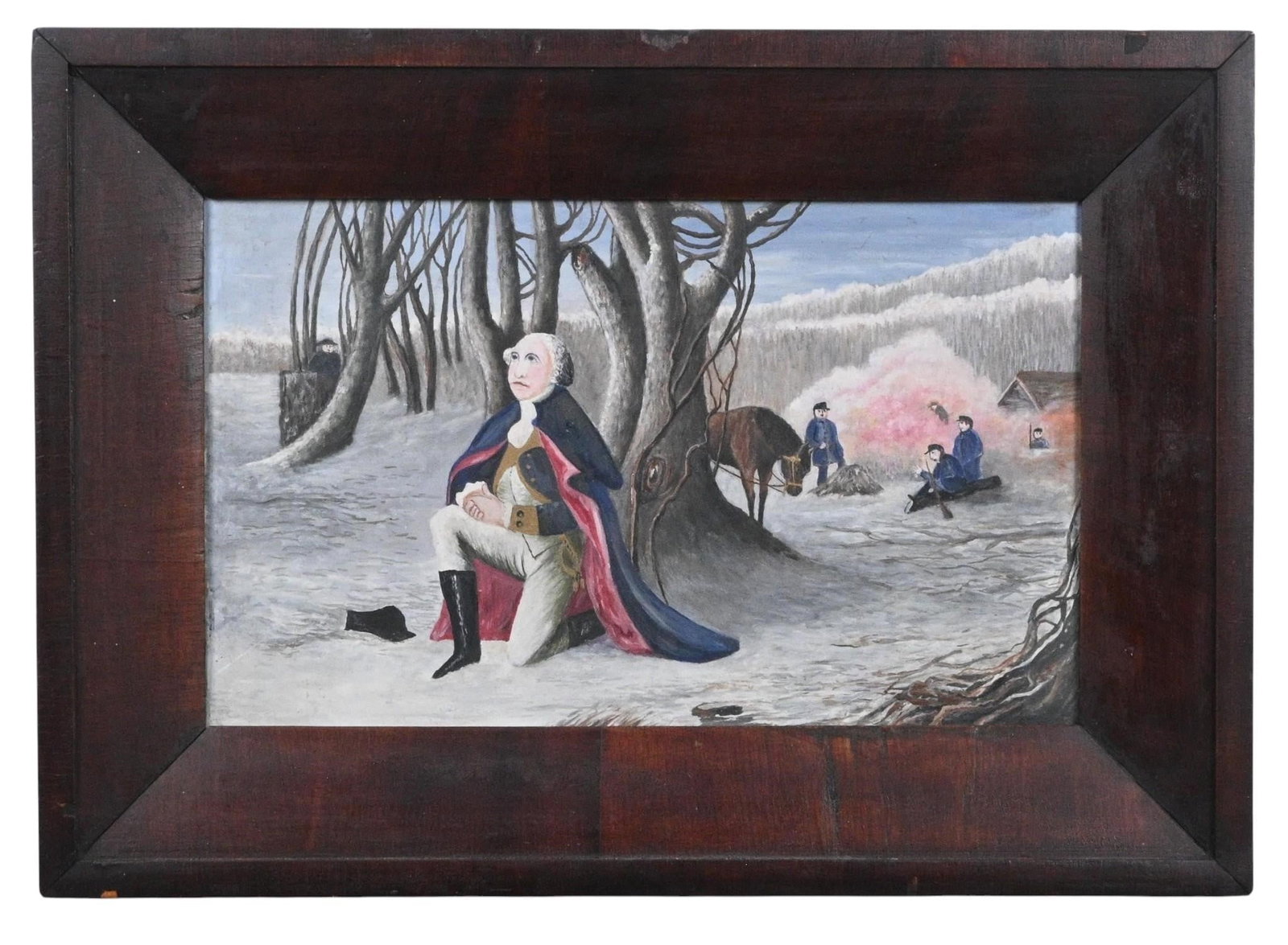 Folk Art George Washington at Vally Forge Winter Scene (1 of 7)