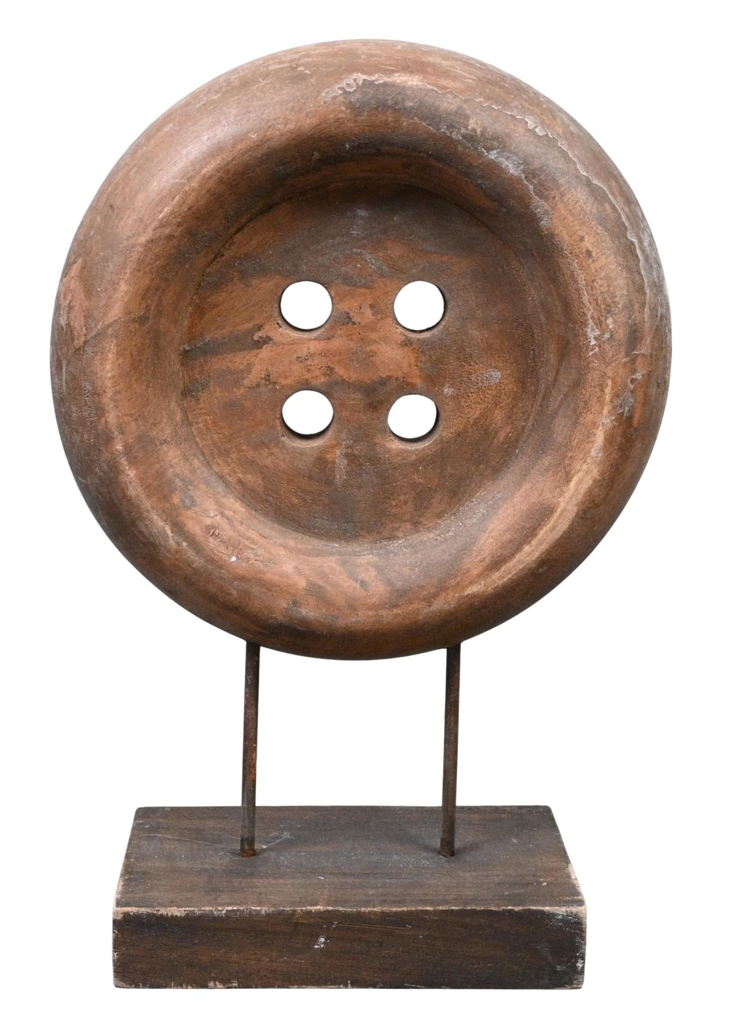 Large Wooden Button Trade Sign (1 of 7)