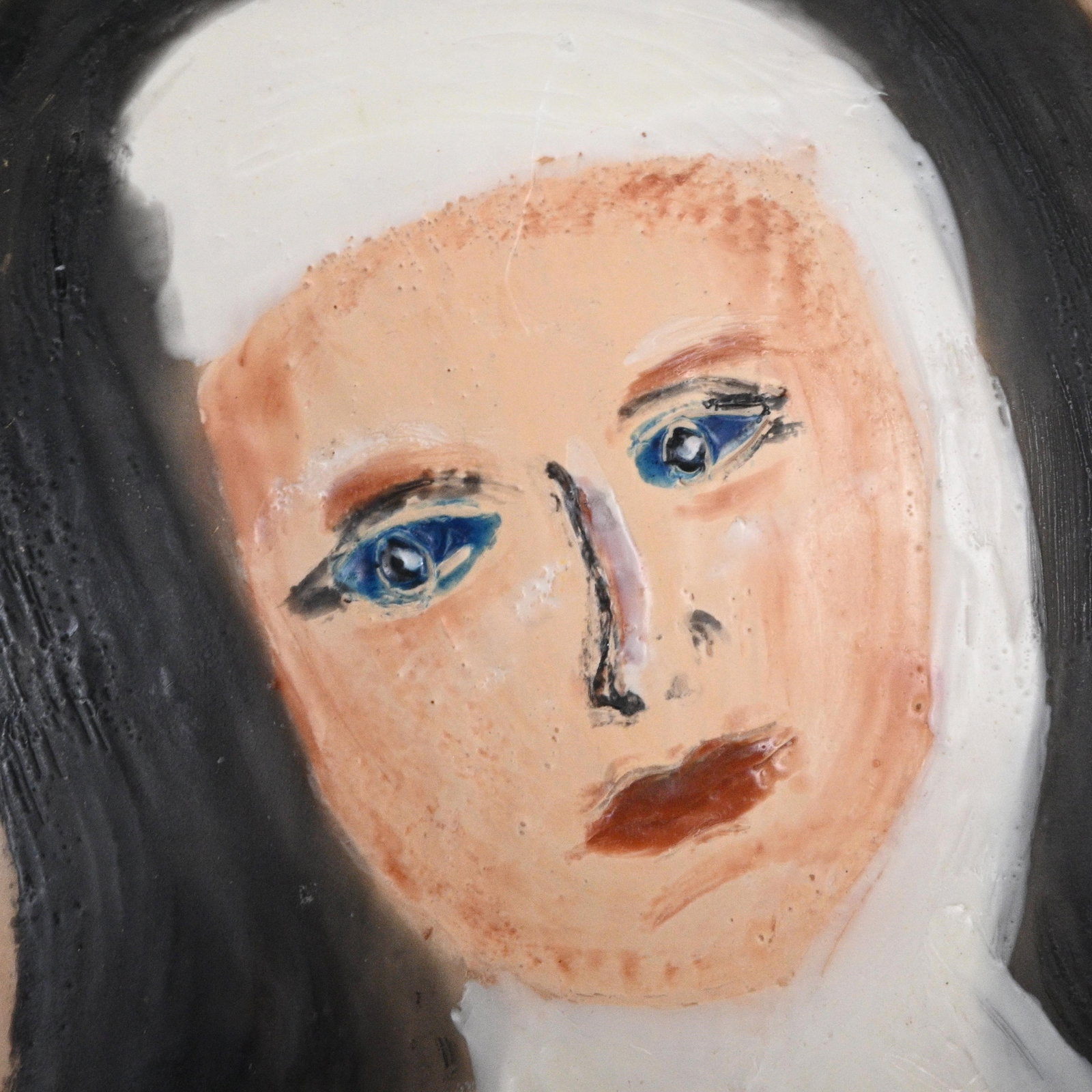 Encaustic Nun Painting - 2