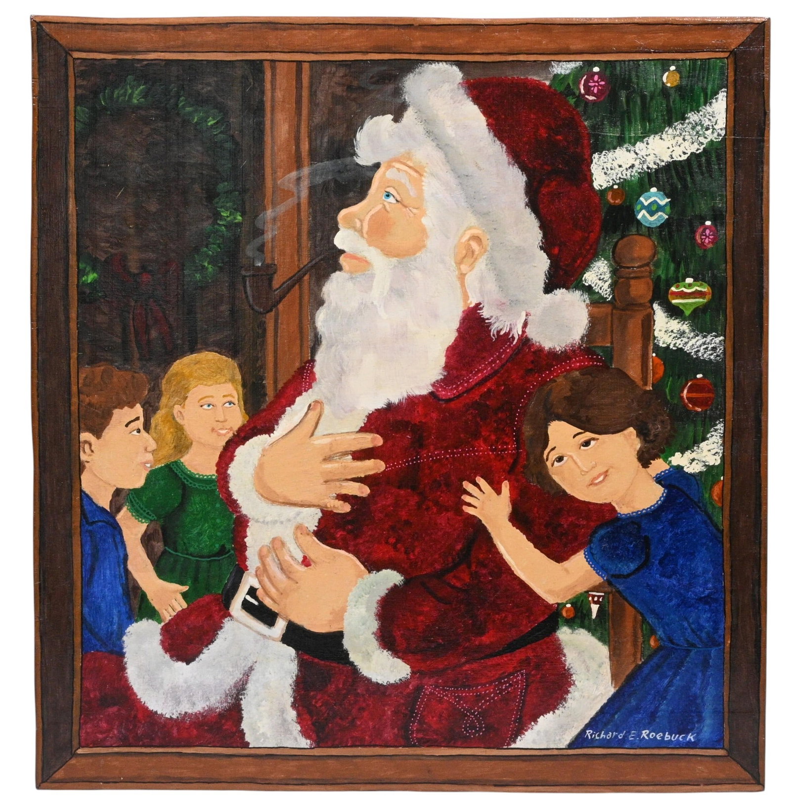 Richard Roebuck. Santa Claus with Children Painting (1 of 6)