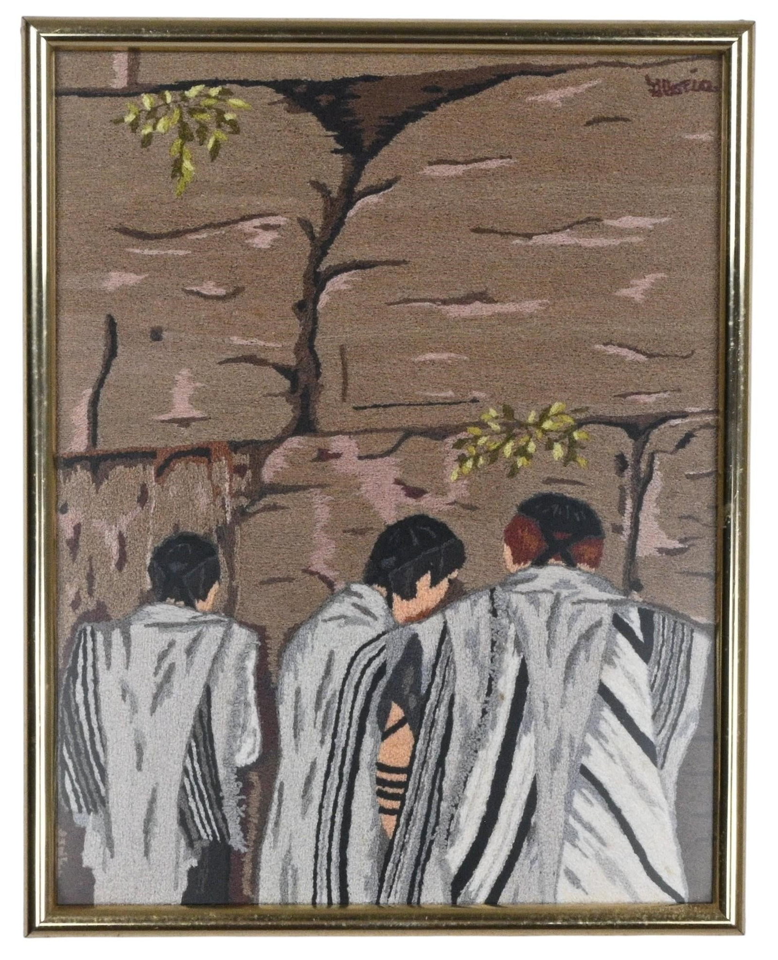 Judaica Fiber Art - At the Wall (1 of 7)