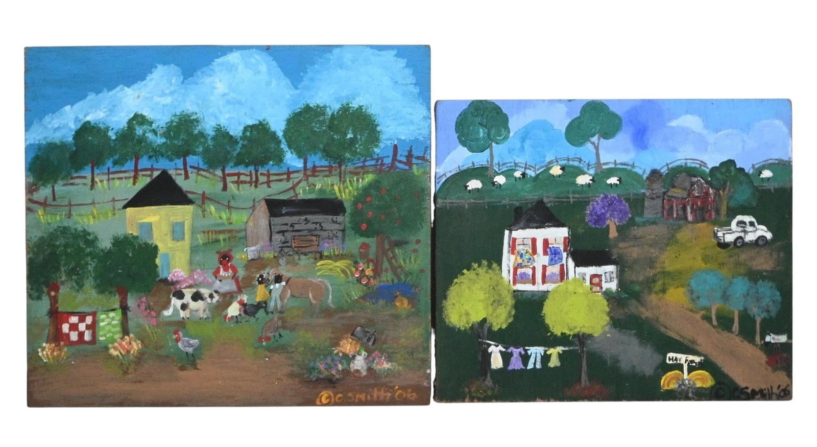 Christina Dawn Smith. Two Southern Farm Paintings (1 of 5)
