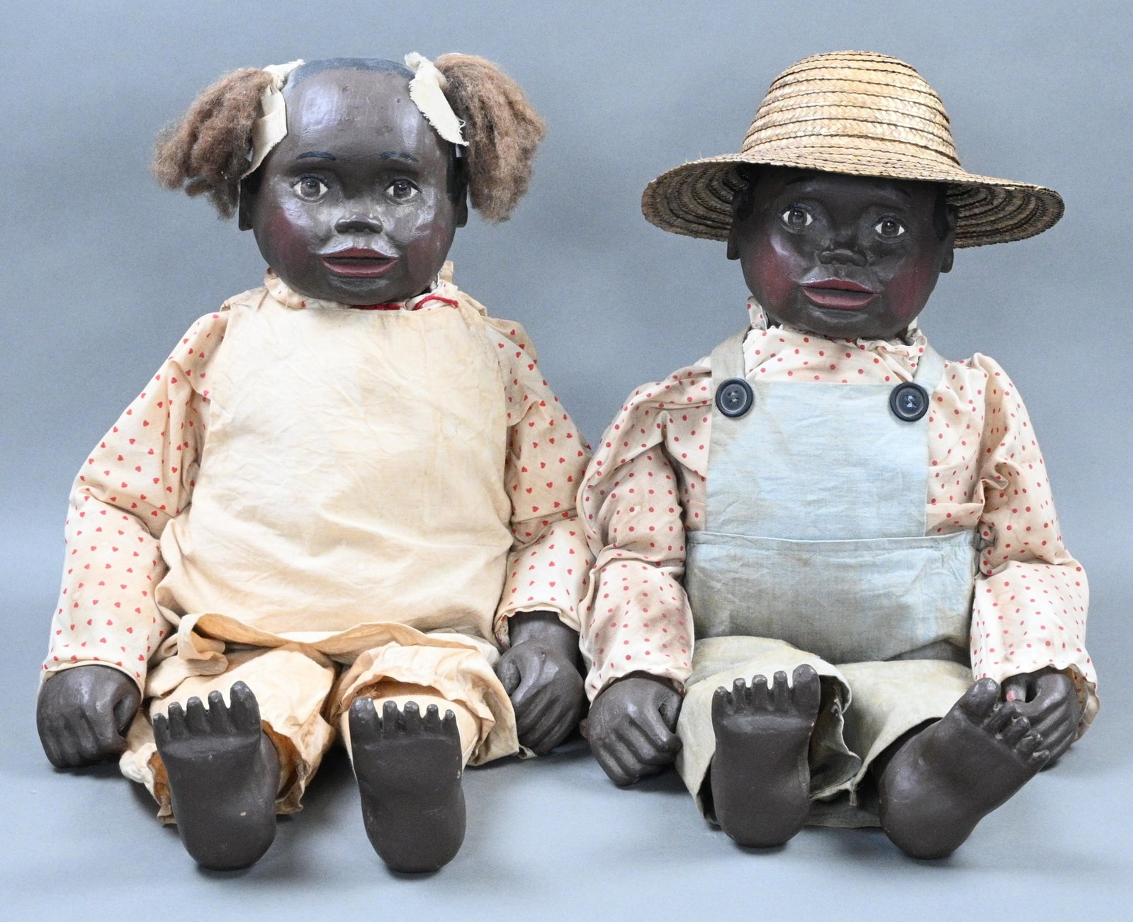 Maynard Arnett. Wood Resin Black Dolls: Maynard Arnett. Wood Resin Black Dolls. Original tags are still attached and numbered. Pair of Maynard Arnett dolls from Arnett's Country Store. "Farm Kid" Joshua No. 833/4,000 and "Farm Kid" Jessie