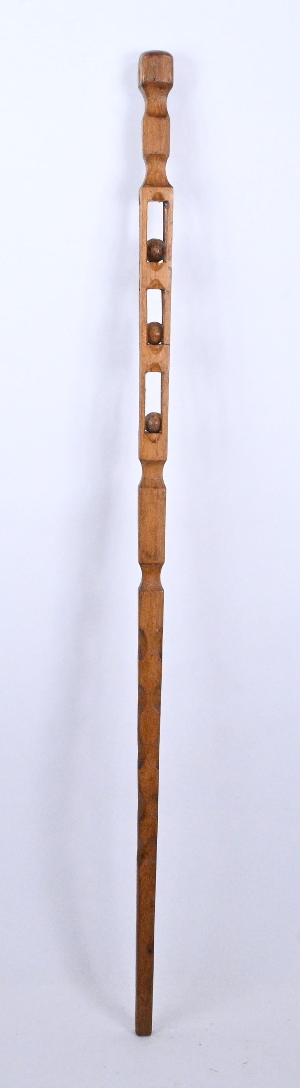 Whimsy Cane with Three Enclosed Balls - 2