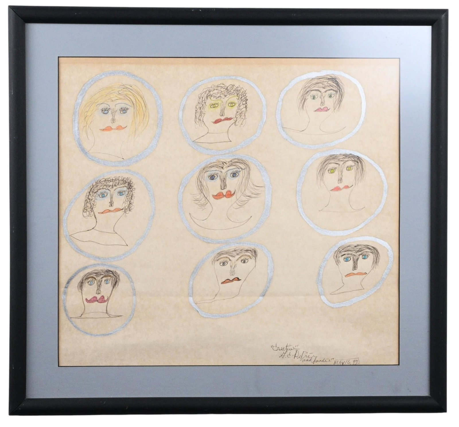 Creative G.C. DePrie. Nine Female Faces (1 of 6)