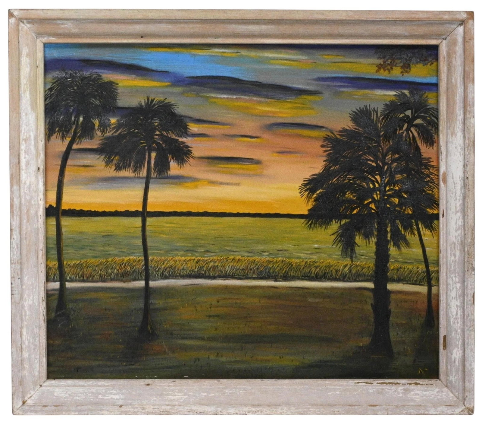 Highwaymen Style Painting. Florida Palms at Sunset (1 of 5)