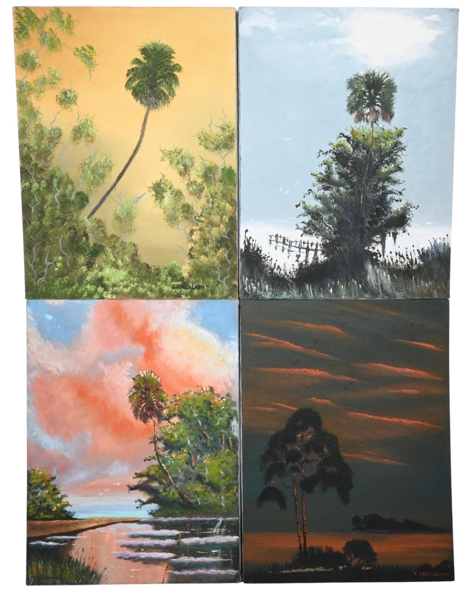 F. Fazzalaro. Four Florida Landscape Paintings (1 of 8)