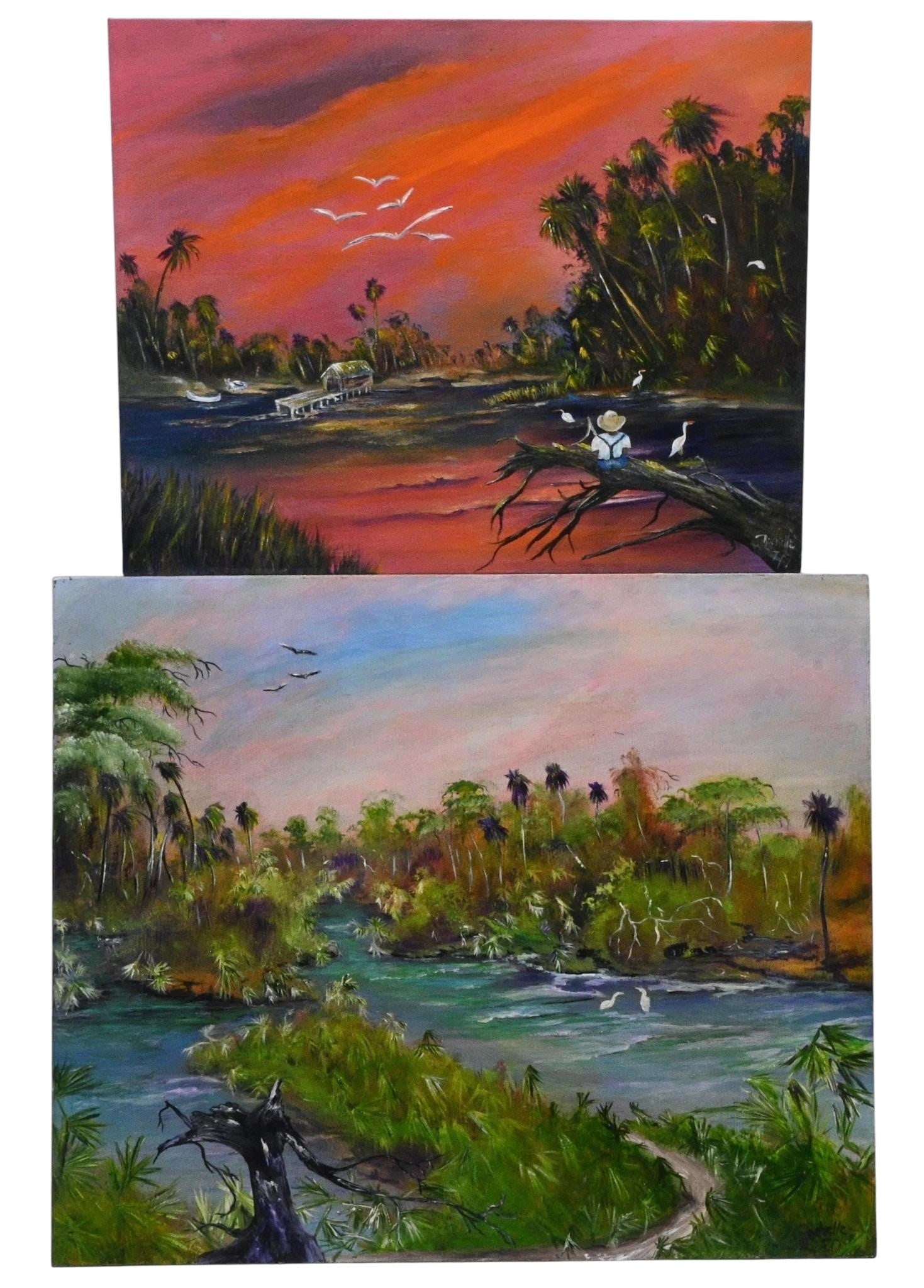 Rochelle McBride. Two Florida Landscape Paintings (1 of 7)