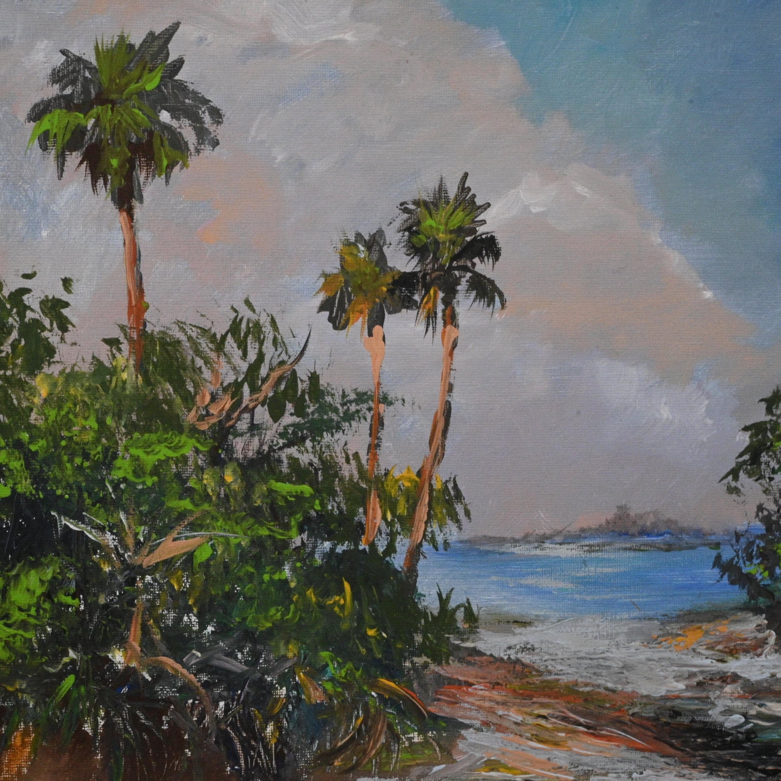 Jerry DeVane. Florida Backwater with Palms - 2