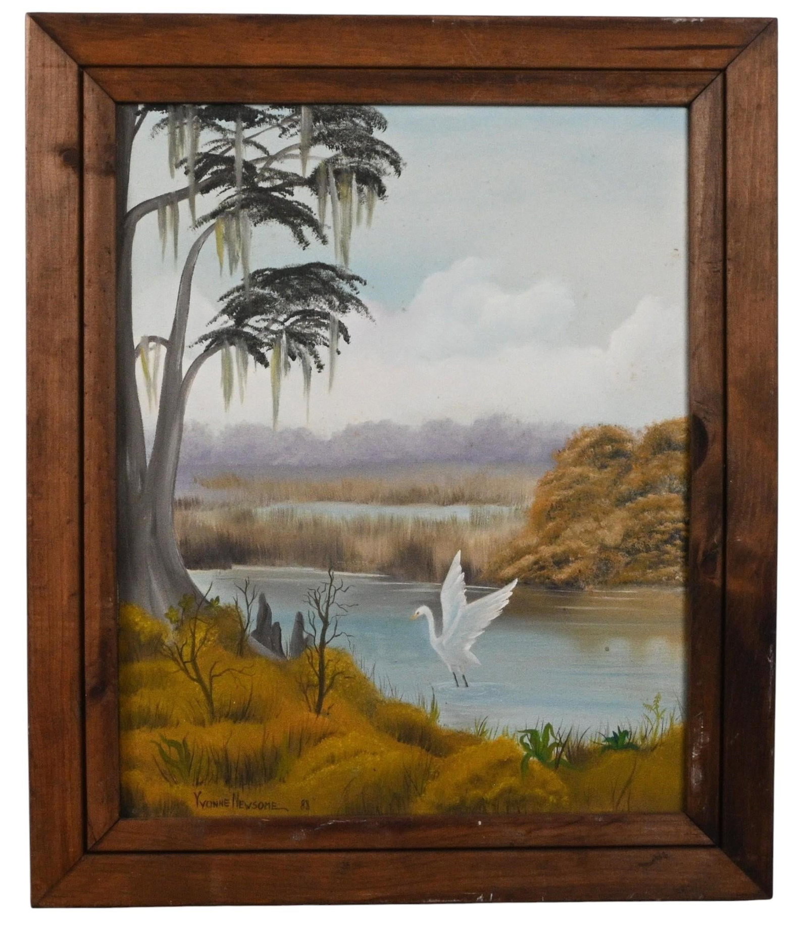 Yvonne Newsome. Egret in Southern Marsh (1 of 5)