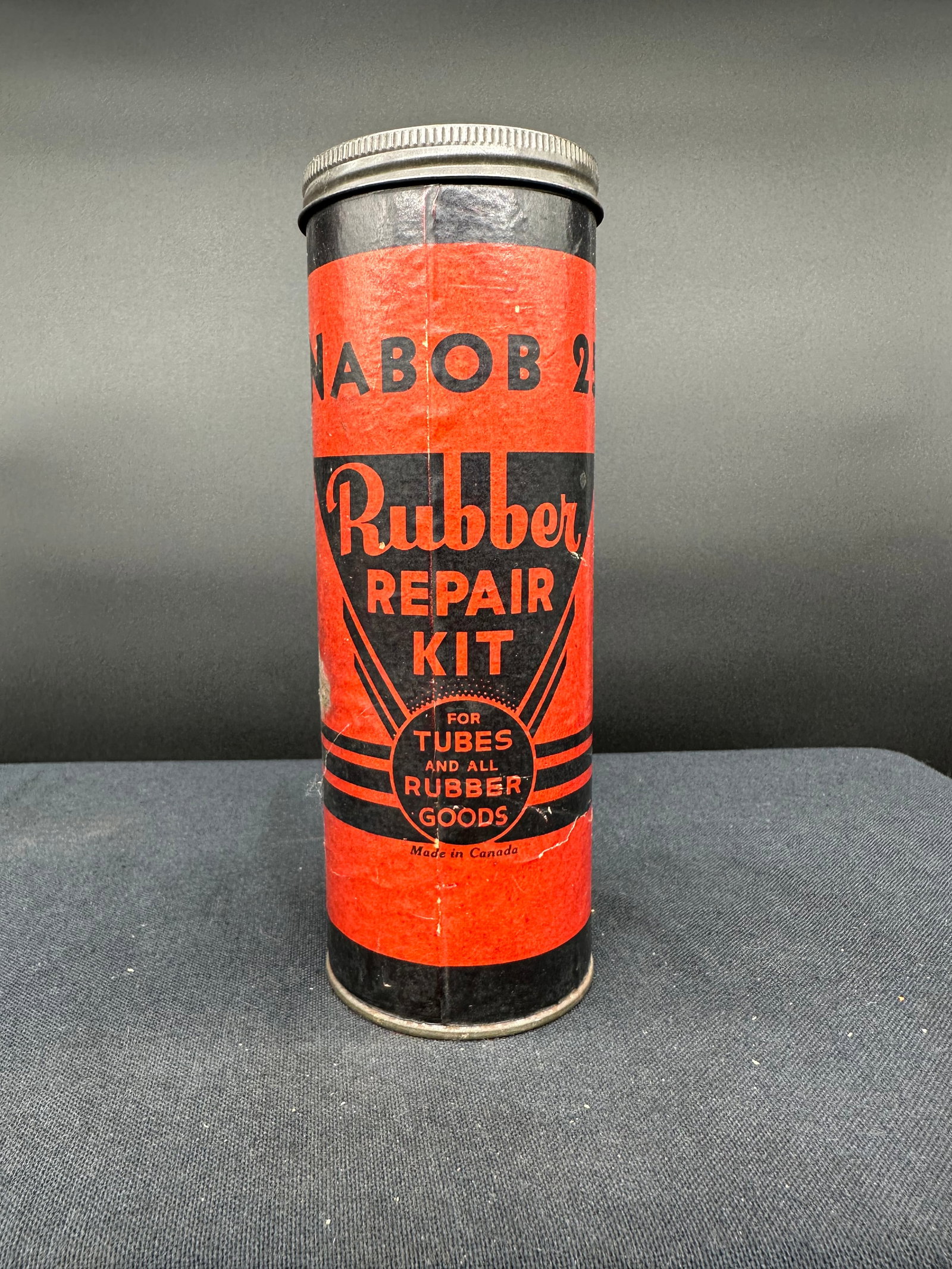NABOB 25 TIRE REPAIR TUBE KIT: Good shape with some fading