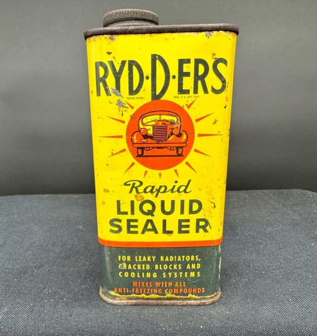 RYD-D-DERS RAPID LIQUID RADIATOR SEALER METAL CAN: Has some fading and wear