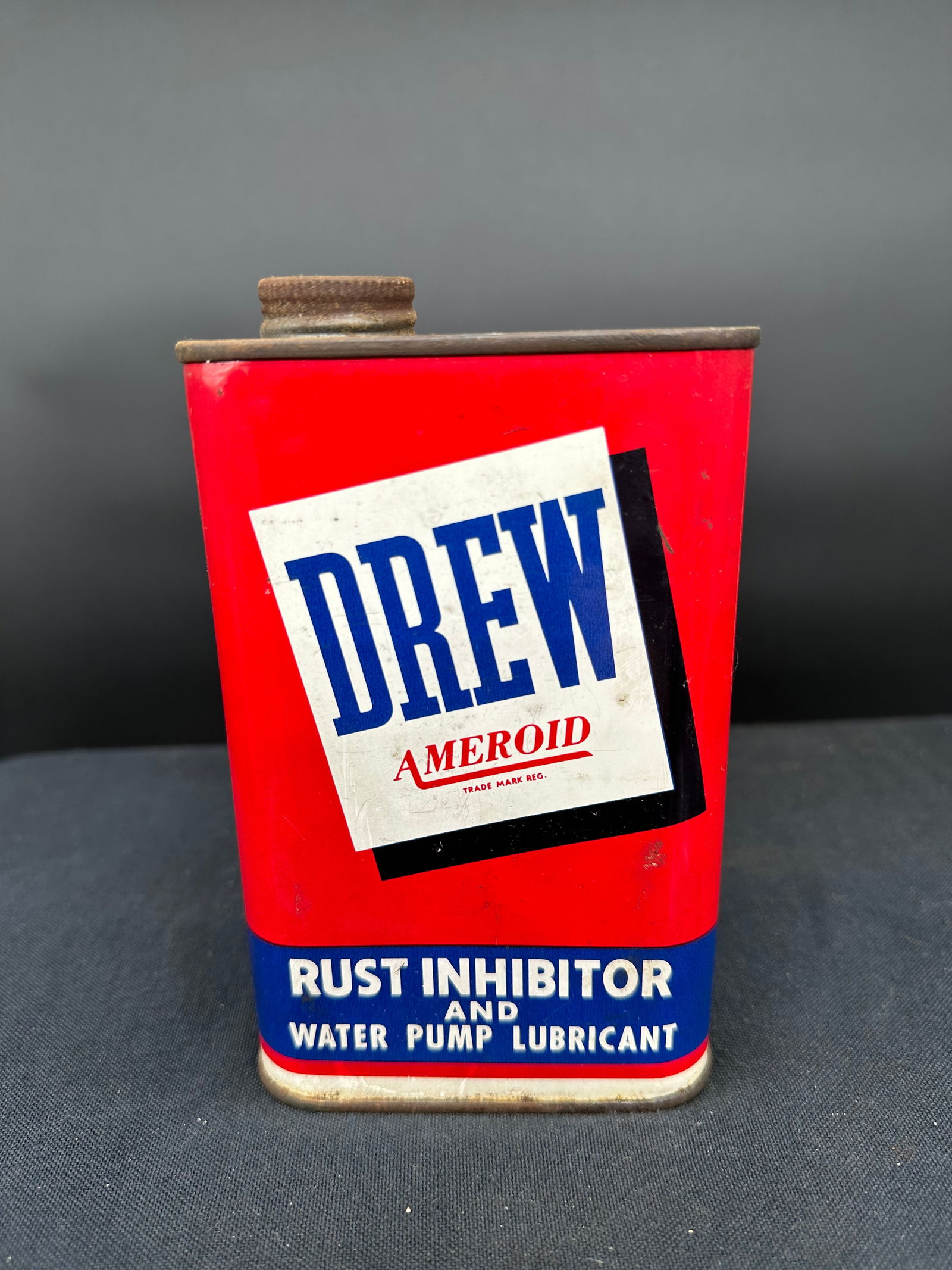 DREW RUST INHIBITOR AND WATER PUMP LUBRICANT METAL CAN (1 of 6)