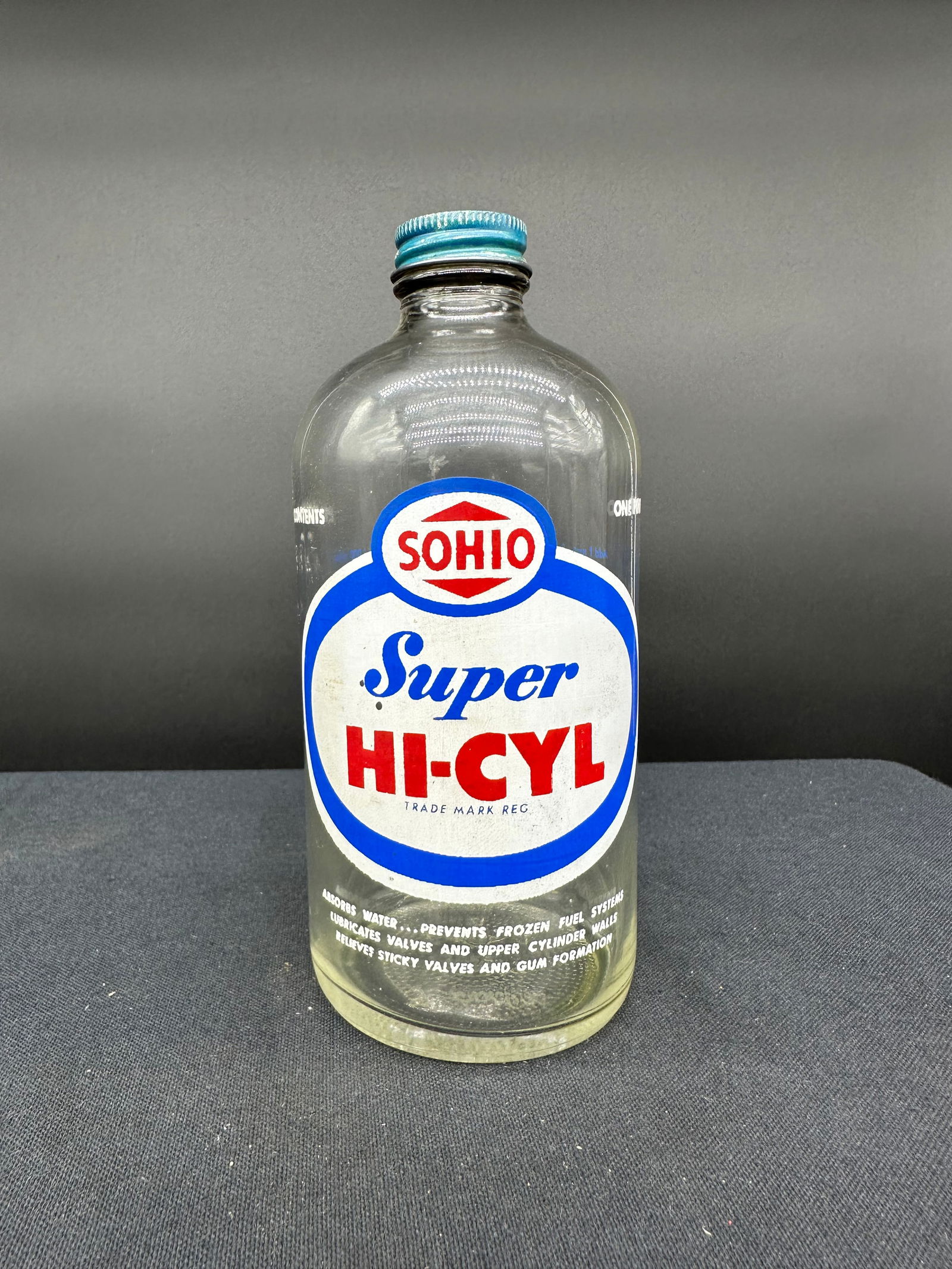 SOHIO SUPER HI-CYCLE GLASS OIL BOTTLE (1 of 5)