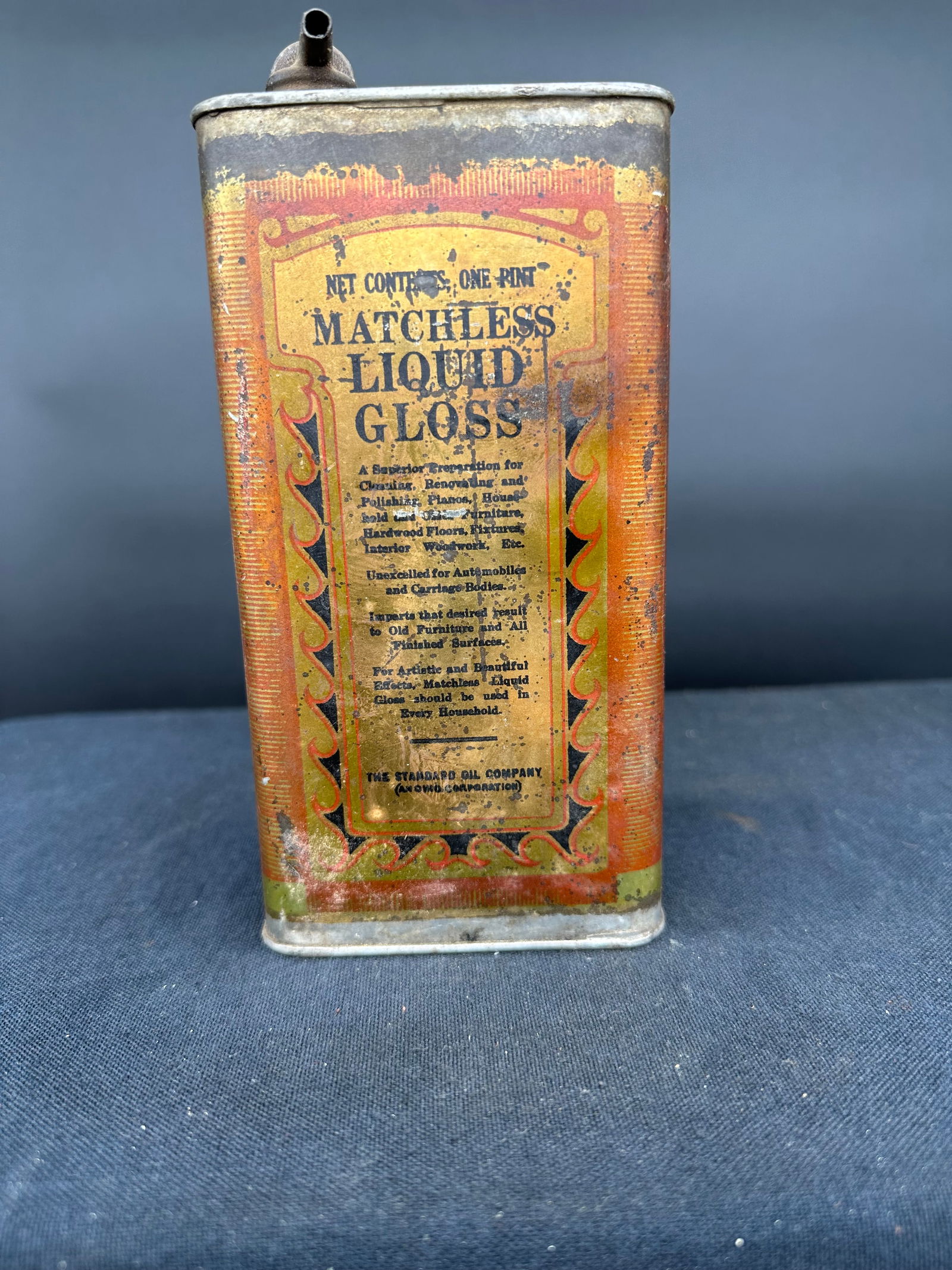 STANDARD OIL CO MATCHLESS LIQUID GLOSS 1 PINT CAN (1 of 6)