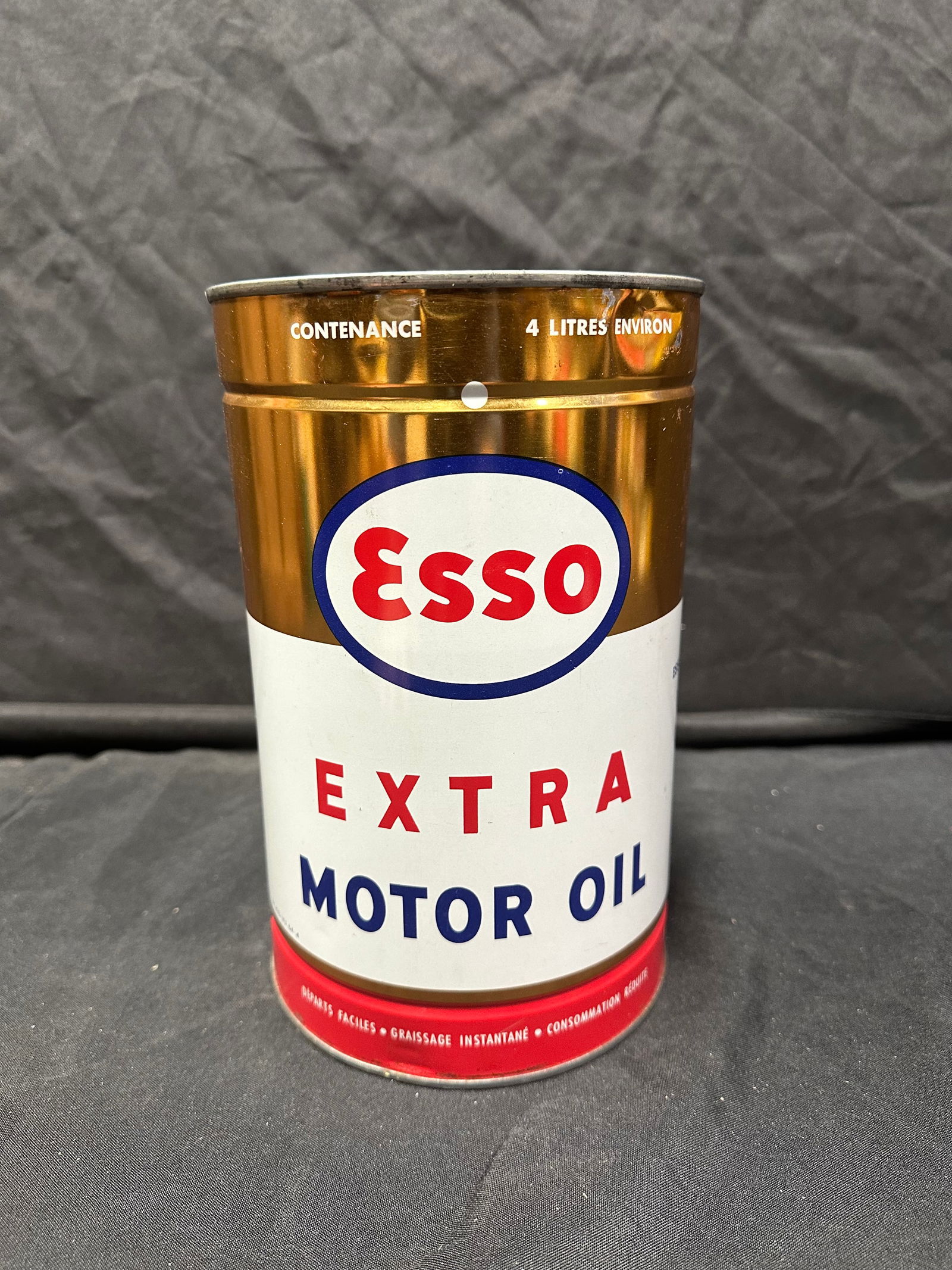 ESSO EXTRA MOTOR OIL 4 IMPERIAL QUARTS OIL CAN (1 of 6)