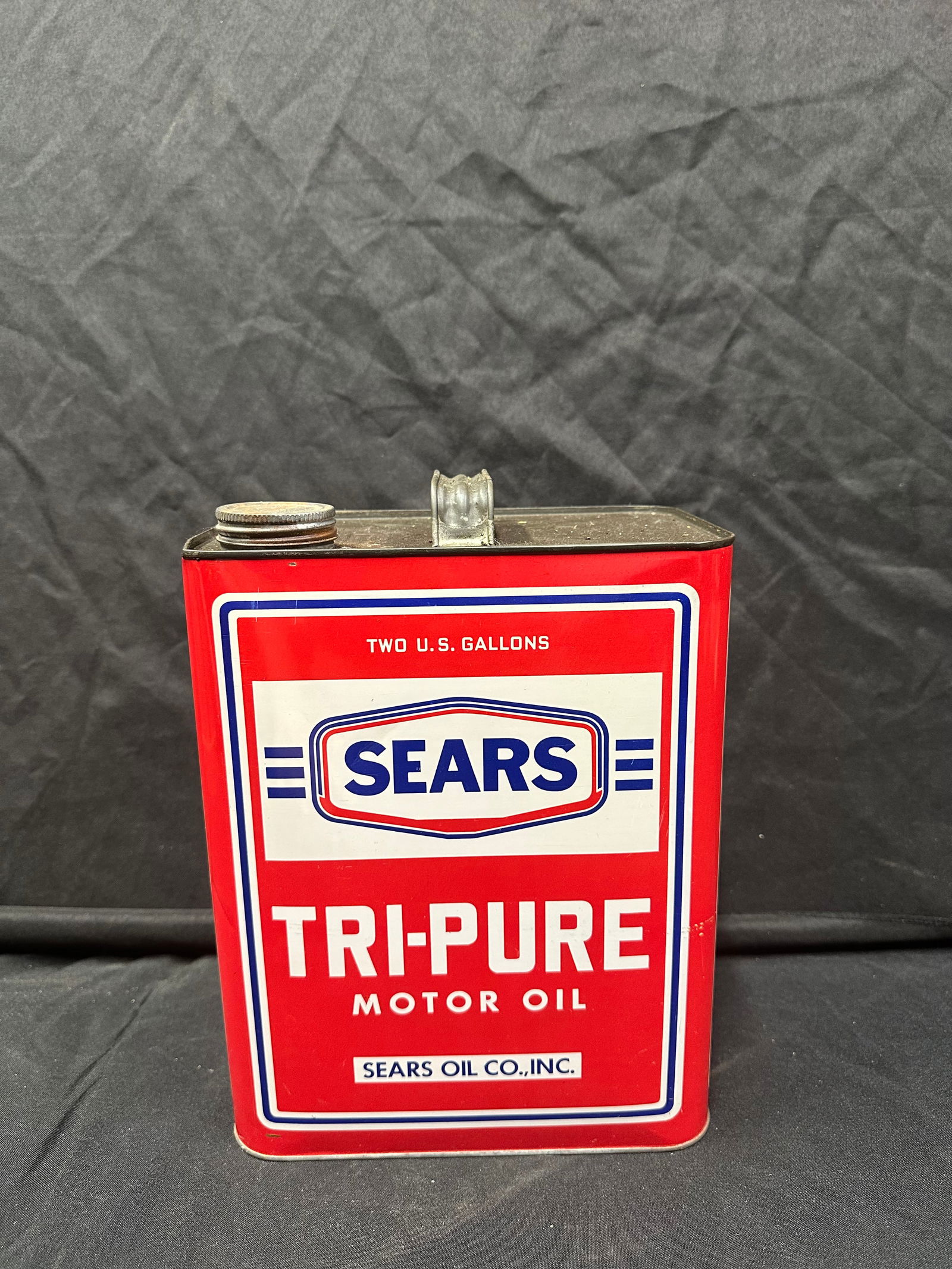 SEARS TRI PURE MOTOR OIL 2 GALLON CAN (1 of 6)