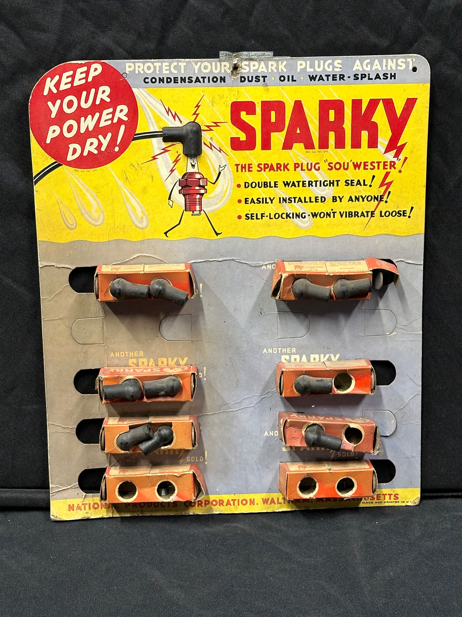 SPARKY SPARK PLUG SEAL ADVERTISING DISPLAY (1 of 5)