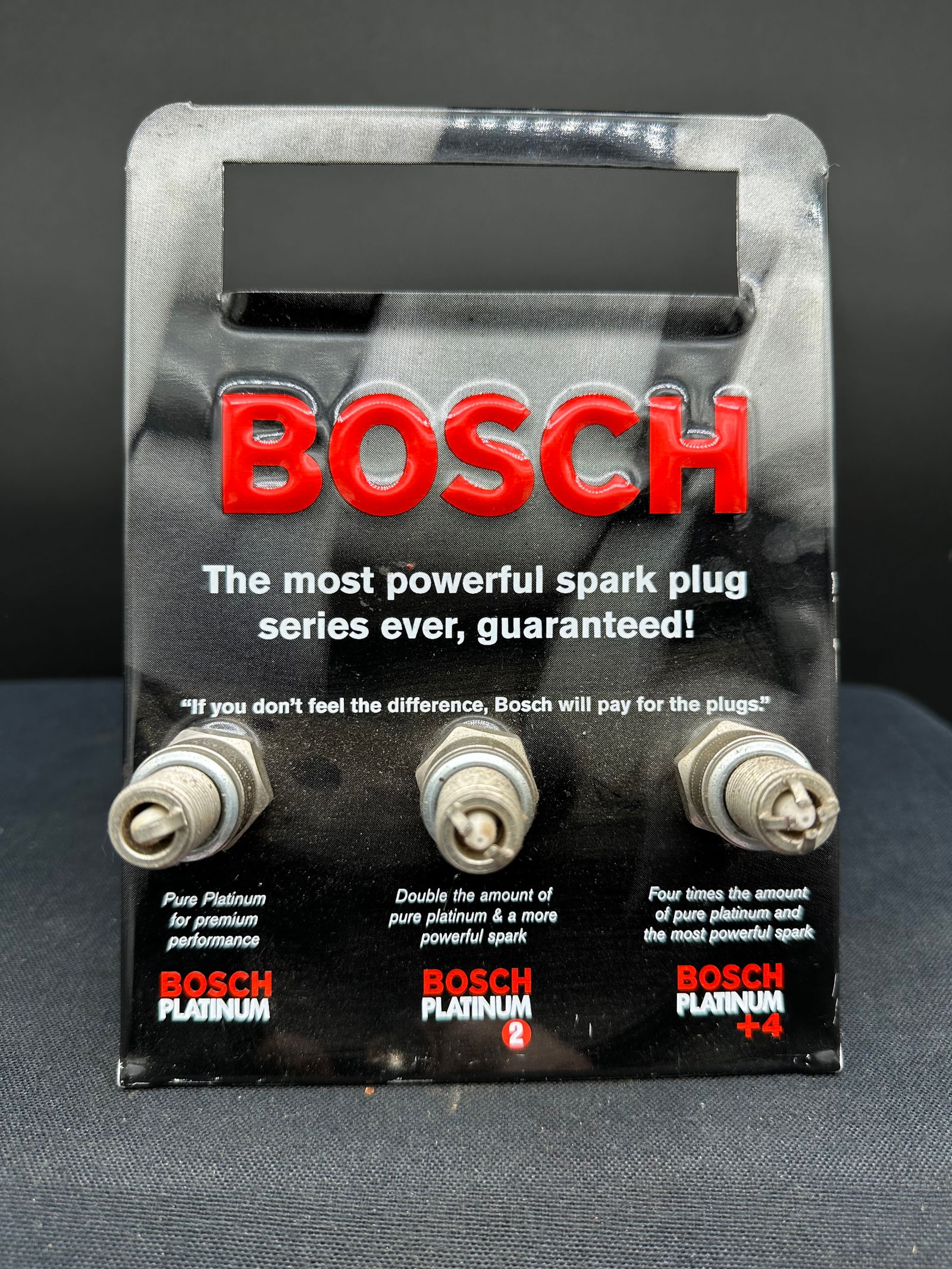 BOSCH SPARK PLUG METAL ADVERTISING DISPLAY (1 of 4)