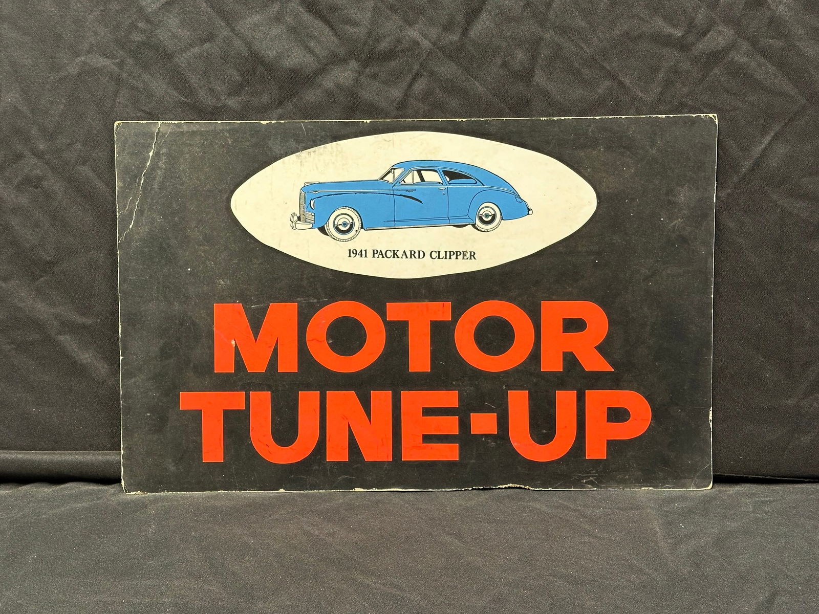 AUTOMOTIVE REPAIR SHOP MOTOR TUNE UP CARDBOARD DISPLAY SIGN (1 of 2)