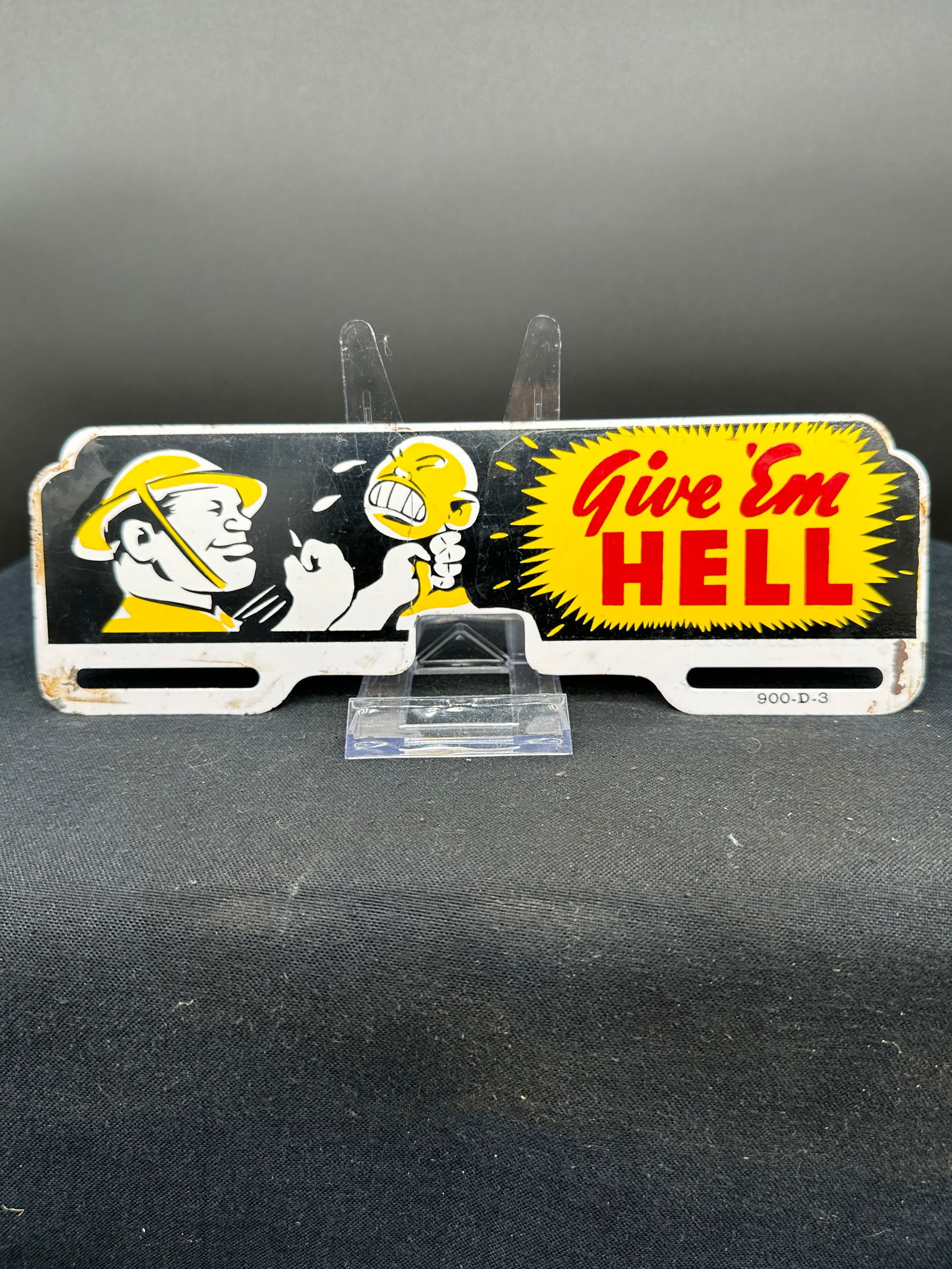 GIVE EM HELL LICENSE PLATE TOPPER (1 of 3)