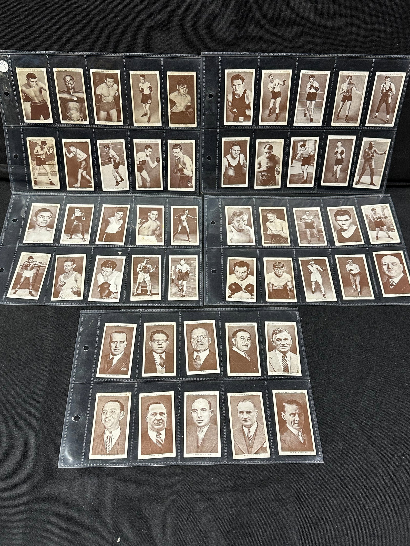 1938 WA AC CHURCHMAN BOXING PERSONALITIES COMPLETE SET (1 of 19)