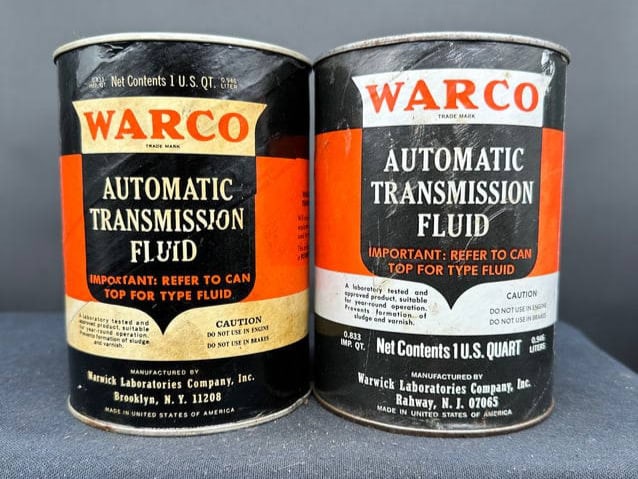 LOT OF 2 WARCO TRANSMISSION LUBRICANT QUART CANS (1 of 6)
