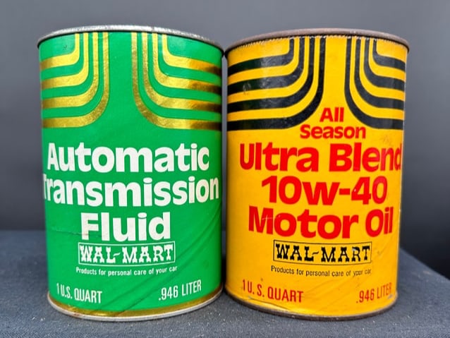 LOT OF 2 WALMART MOTOR OIL 1 QUART CANS (1 of 6)