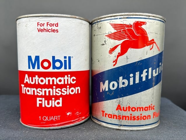 LOT OF 2 MOBIL MOTOR OIL 1 QUART CANS (1 of 4)