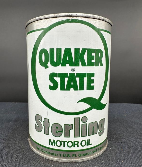 QUAKER STATE STERLING MOTOR OIL 1 QUART OIL CAN (1 of 6)