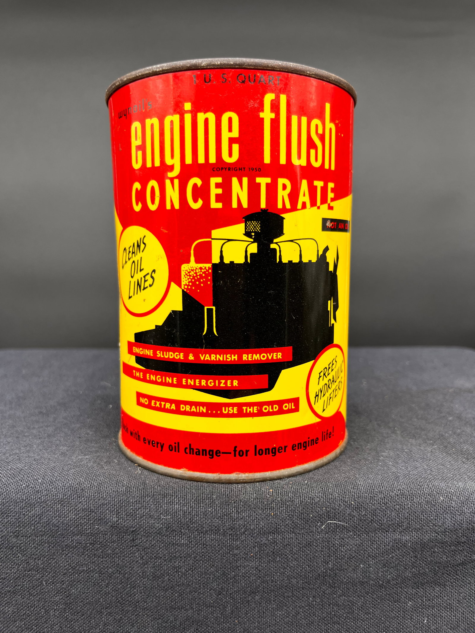 ENGINE FLUSH MOTOR OIL 1 QUART OIL CAN (1 of 6)