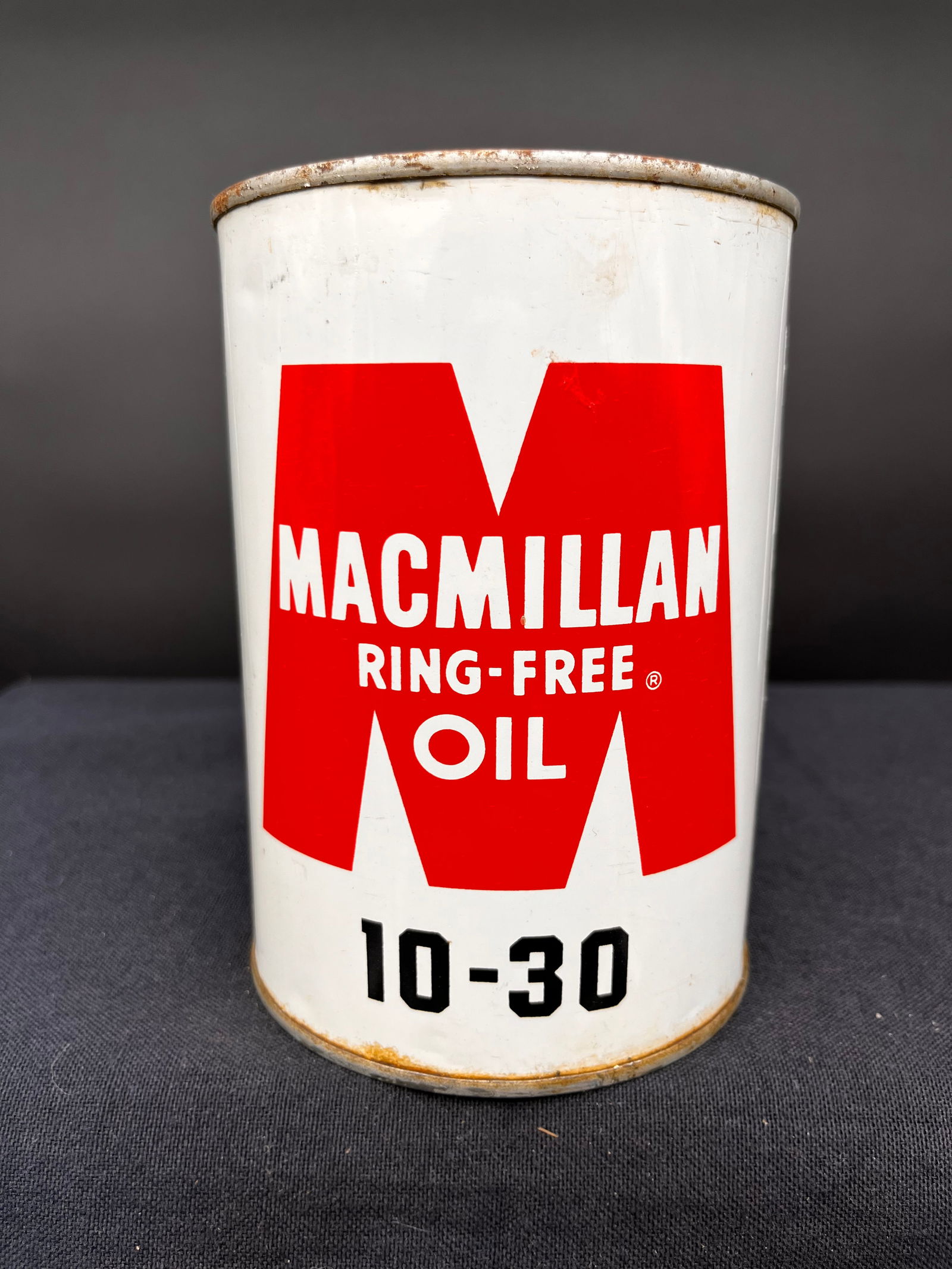 MACMILLAN RING FREE HEAVY DUTY MOTOR OIL 1 QUART OIL CAN (1 of 6)