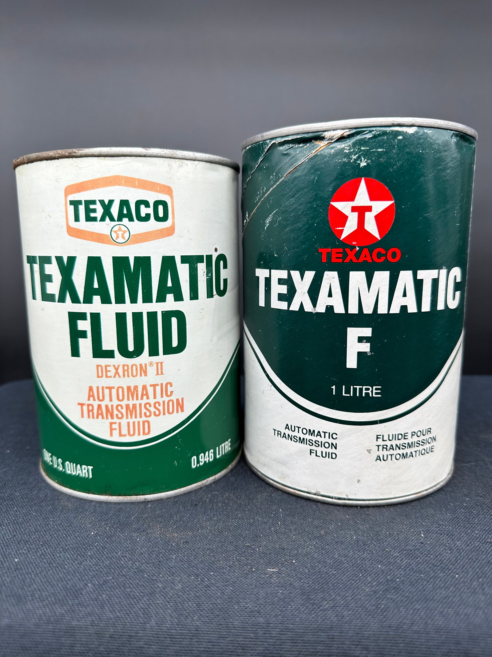 LOT OF 2 TEXACO MOTOR OIL ATF CANS (1 of 6)