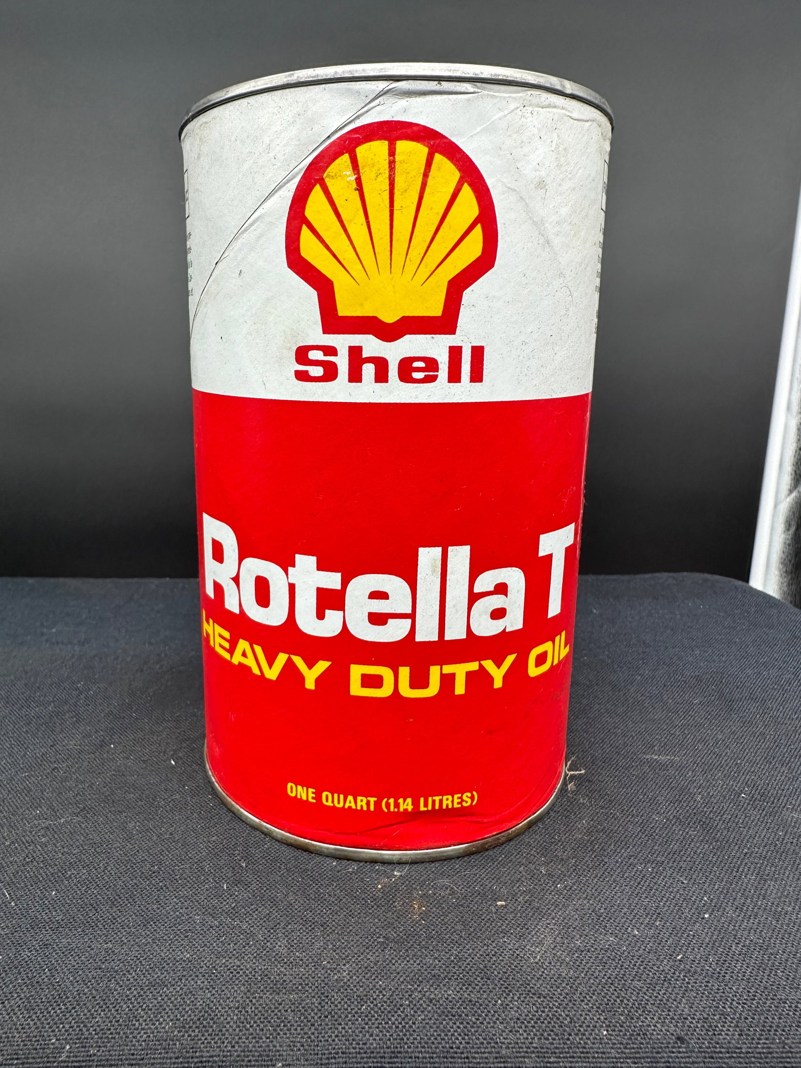 SHELL ROTELLA MOTOR OIL 1 LITER OIL CAN (1 of 6)