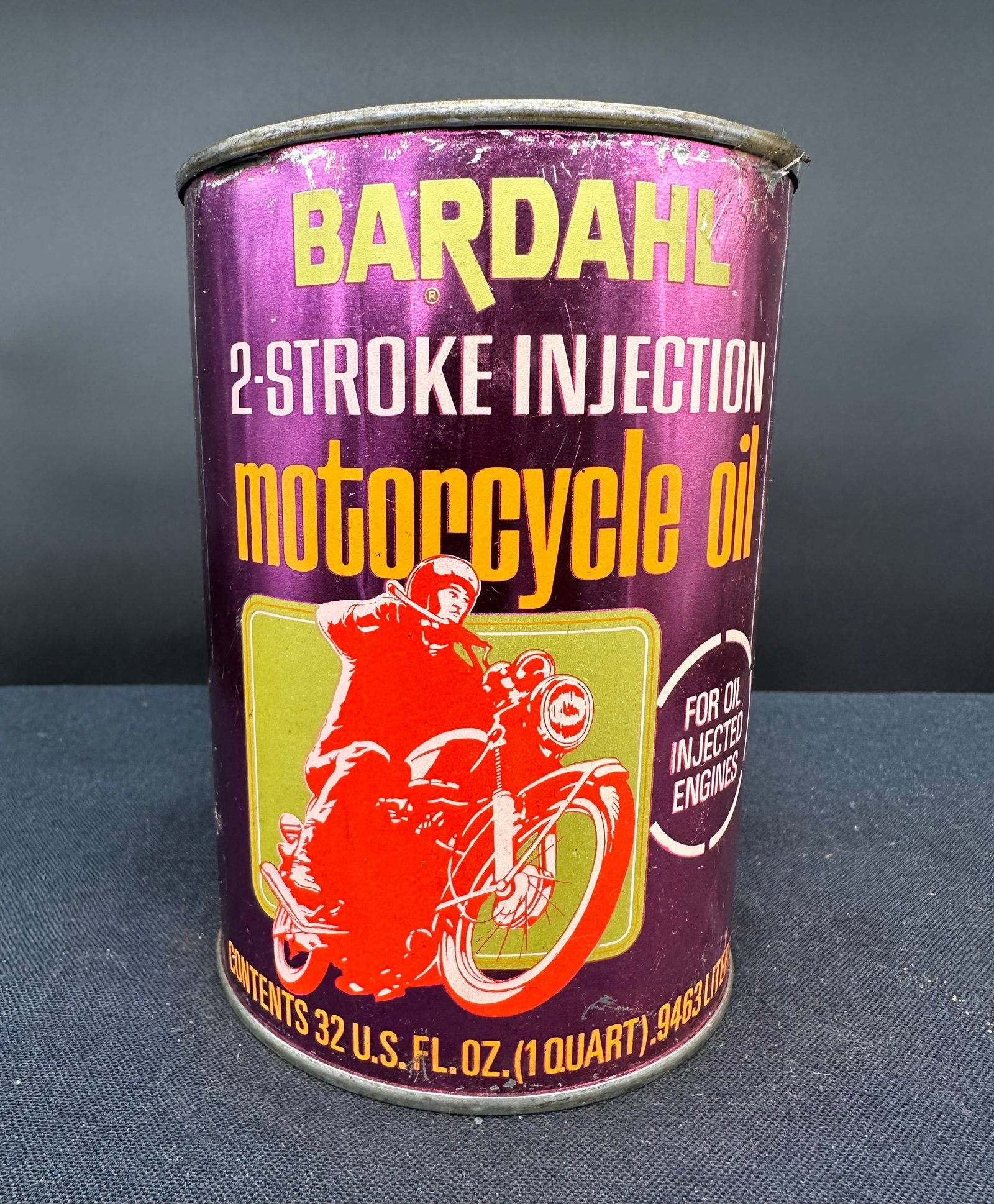 BARDAHL MOTORCYCLE 2 STROKE OIL 1 QUART OIL CAN (1 of 6)