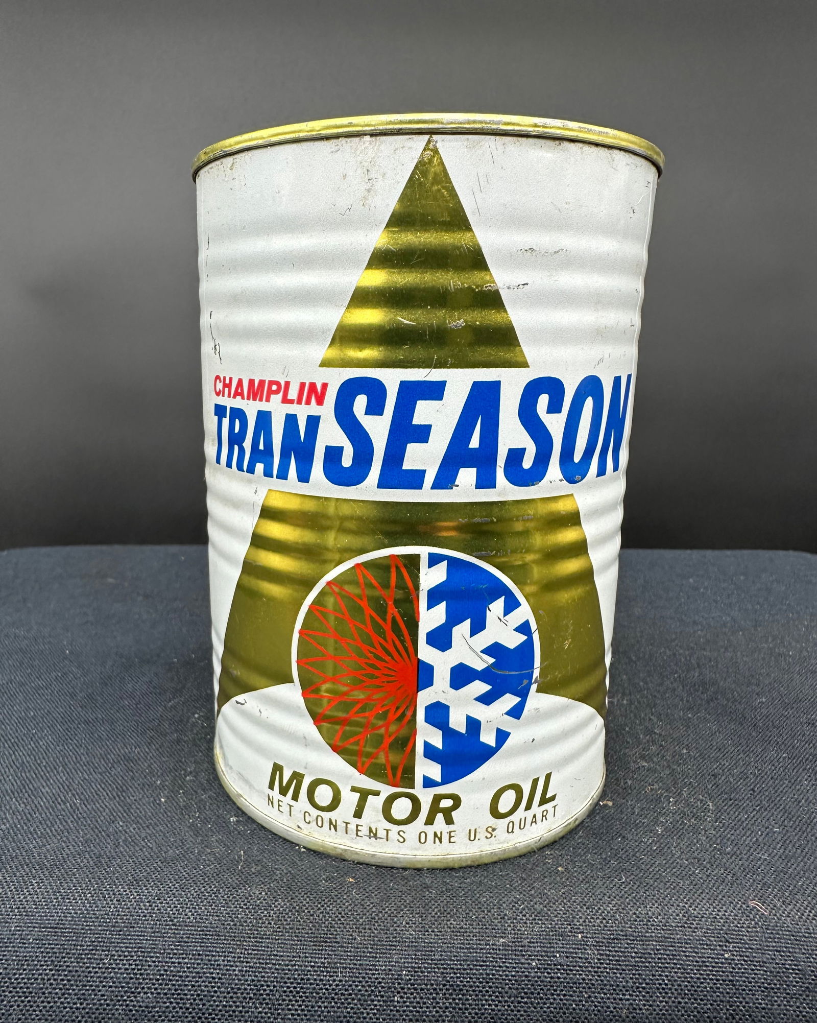 CHAMPLIN TRAN SEASON MOTOR OIL 1 QUART CAN (1 of 5)
