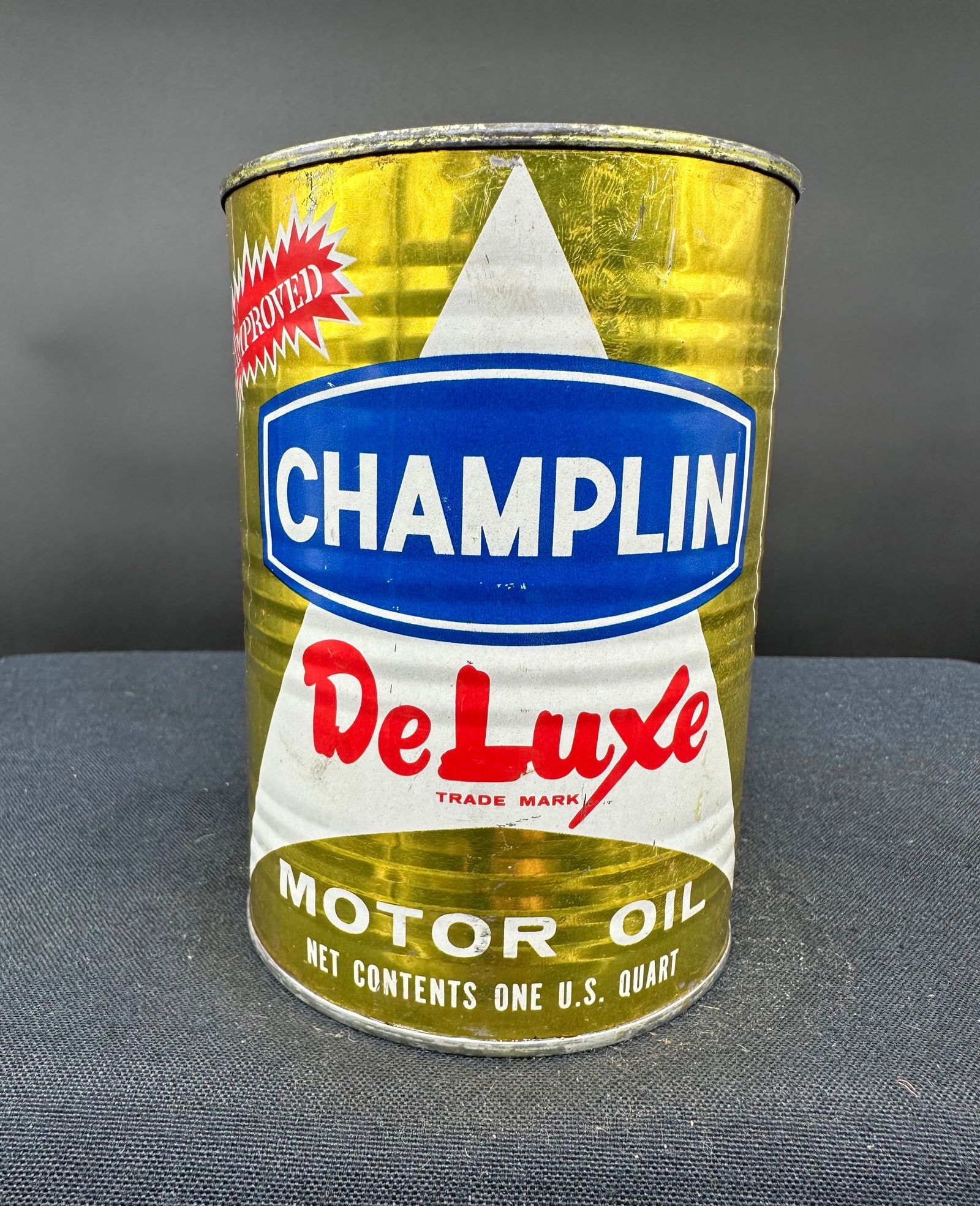 CHAMPLIN DELUXE MOTOR OIL 1 QUART CAN (1 of 6)