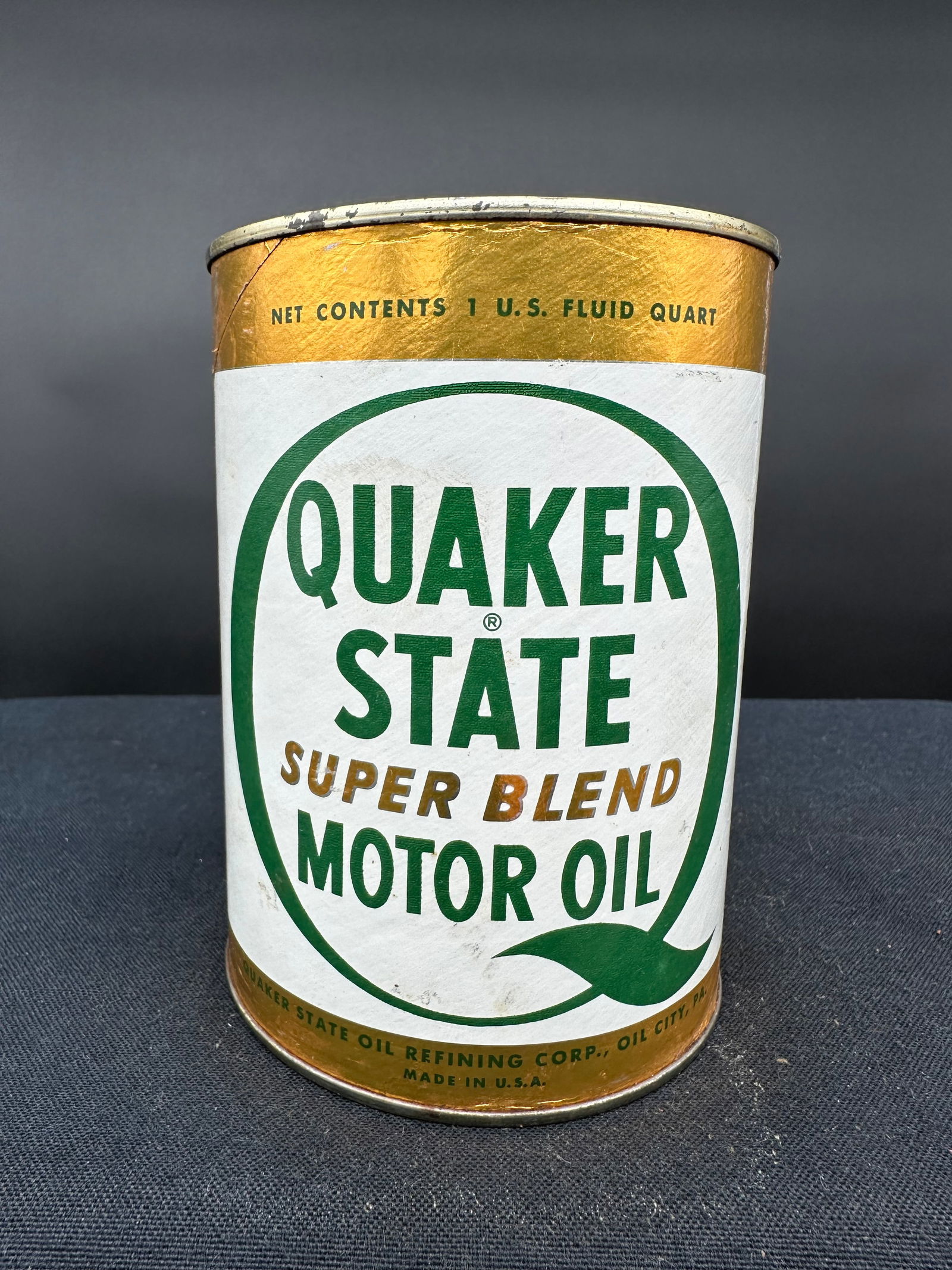 QUAKER STATE SUPER BLEND MOTOR OIL 1 QUART OIL CAN (1 of 6)