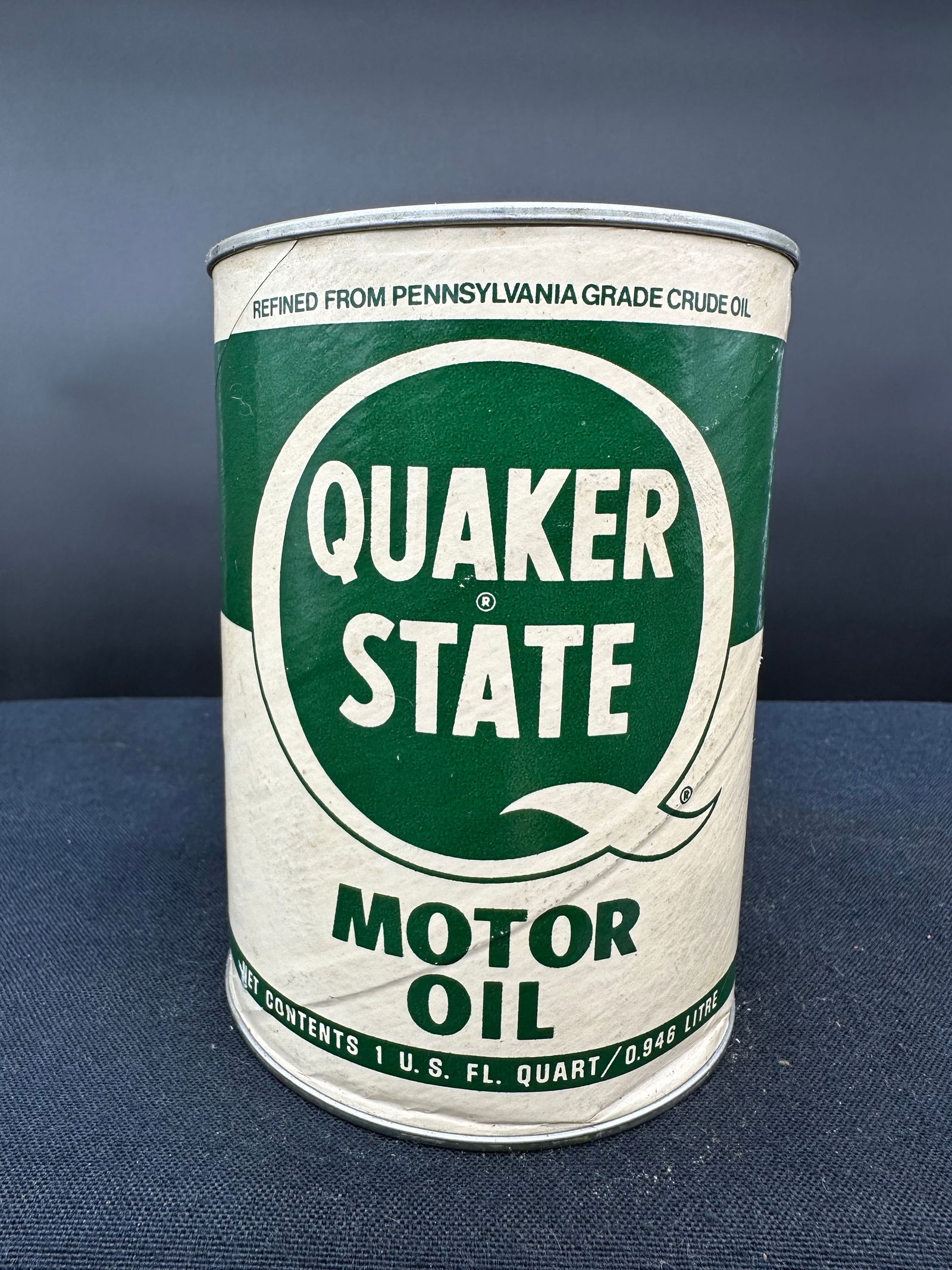 QUAKER STATE MOTOR OIL 1 QUART OIL CAN (1 of 6)
