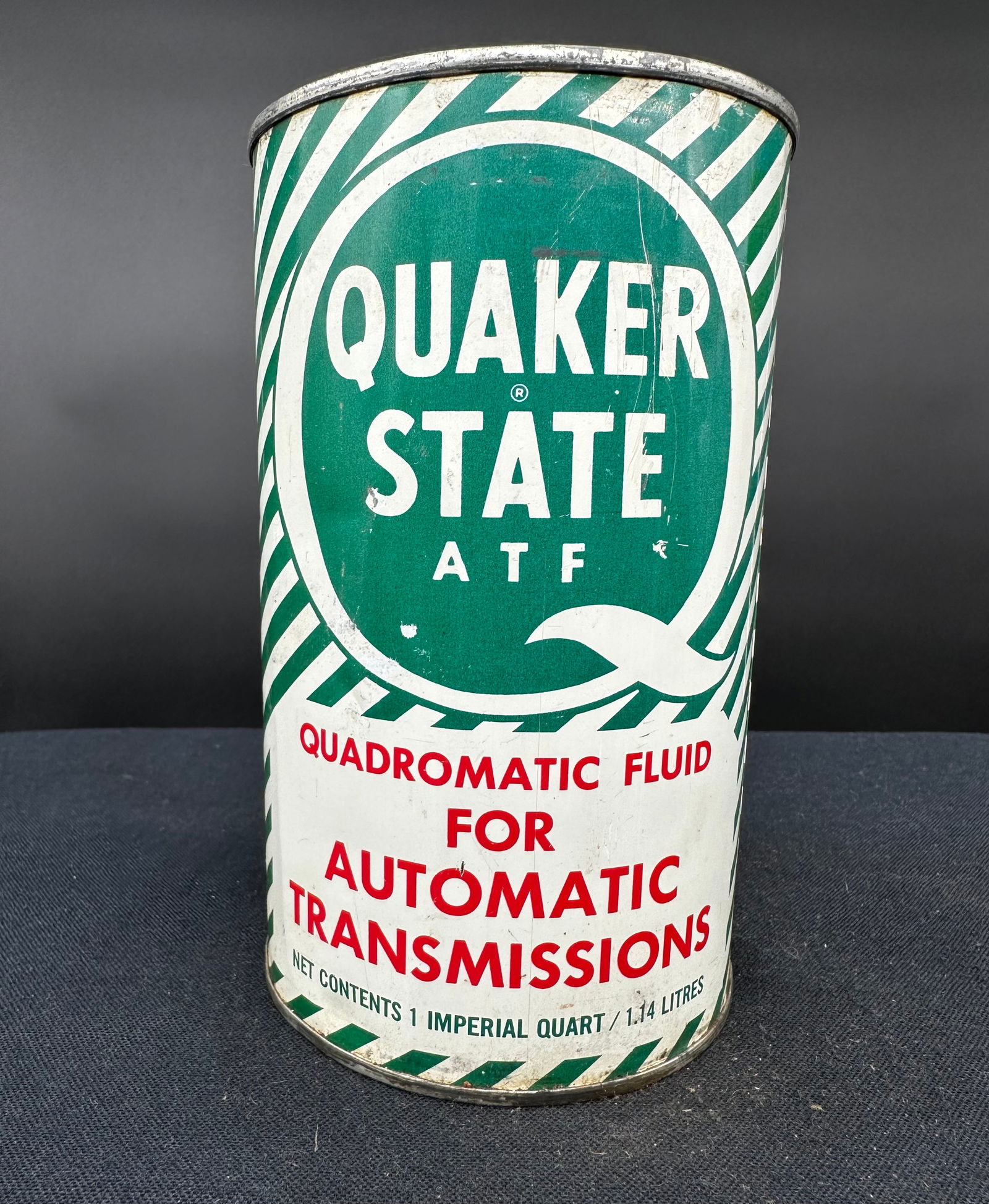 QUAKER STATE ATF 1 IMPERIAL QUART OIL CAN (1 of 6)