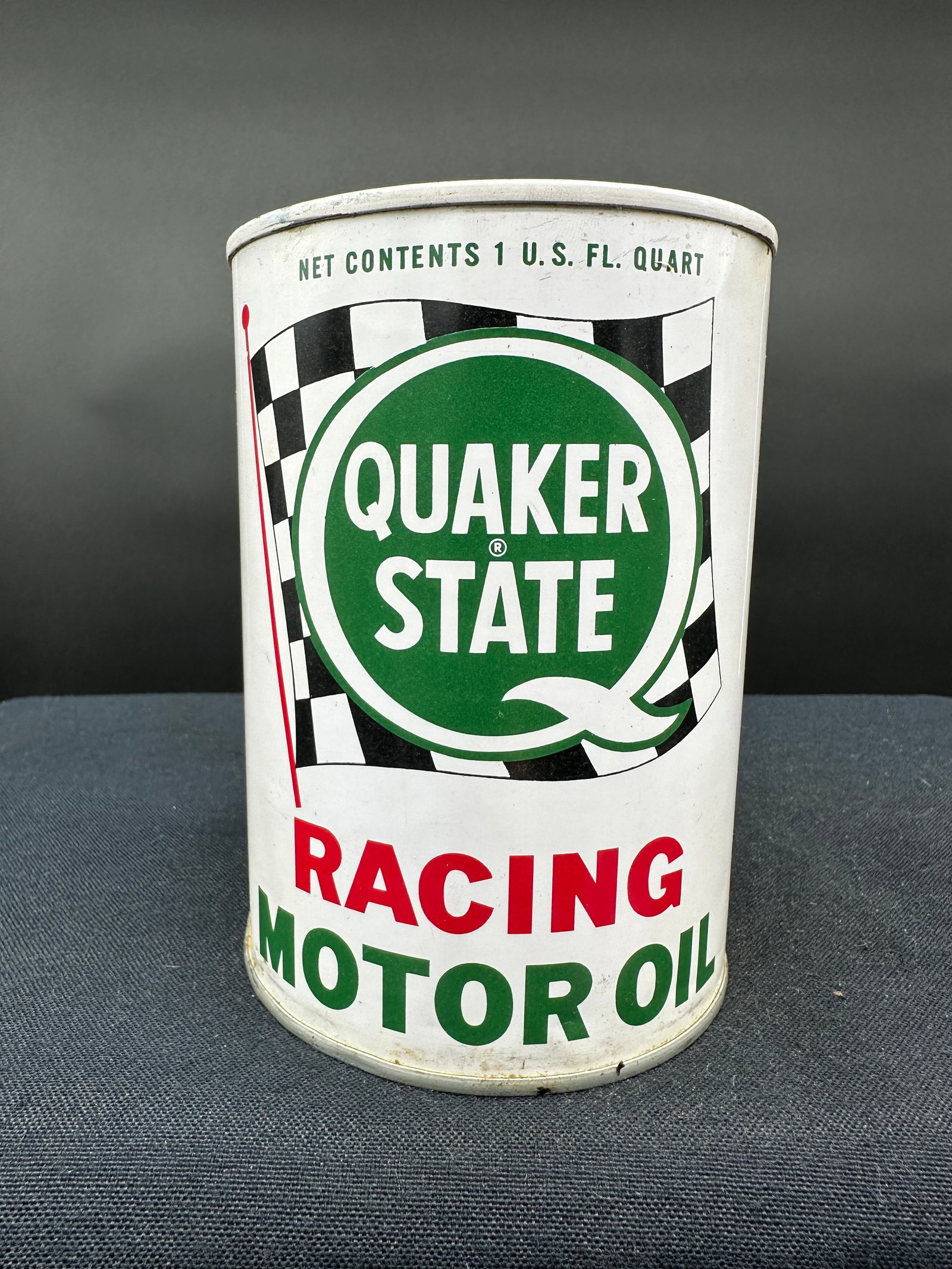 QUAKER STATE RACING MOTOR OIL 1 QUART OIL CAN (1 of 6)