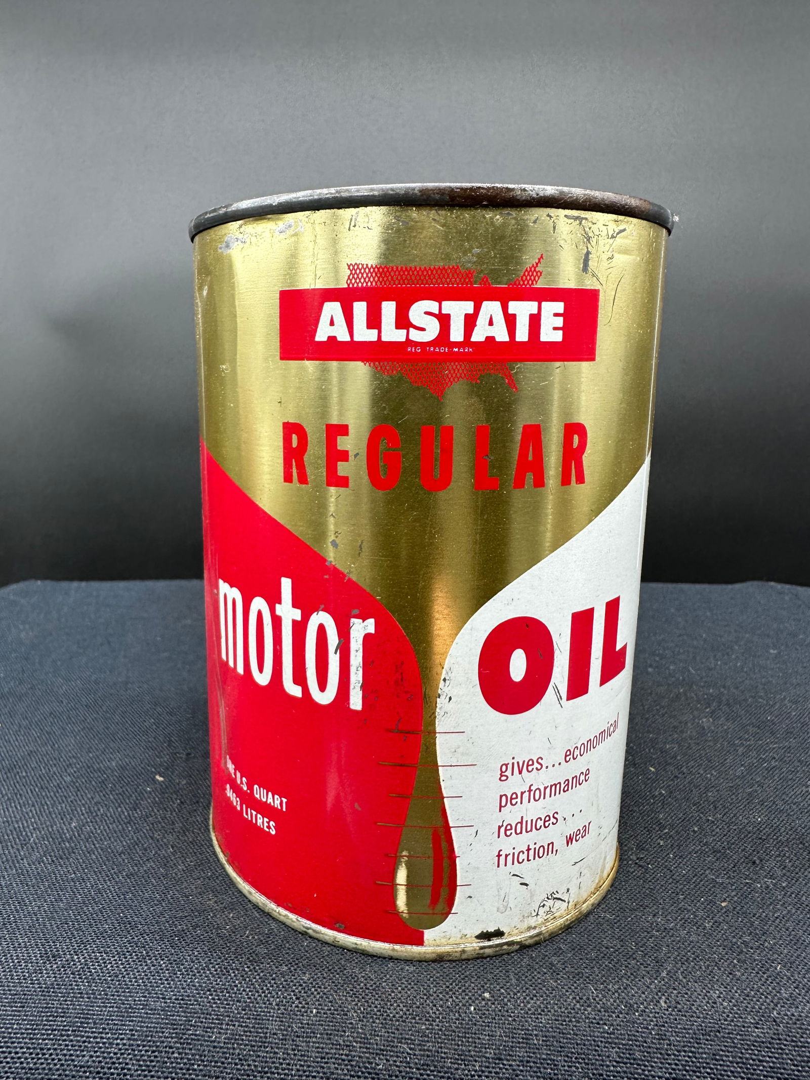 ALL STATE REGULAR MOTOR OIL 1 QUART CAN (1 of 6)