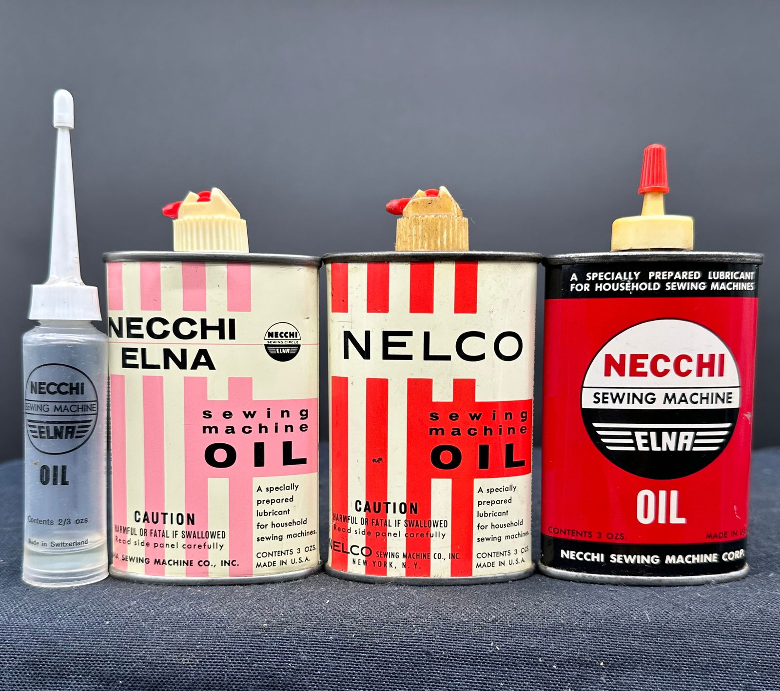 LOT OF 4 NEECHI SEWING MACHINE OILERS (1 of 4)