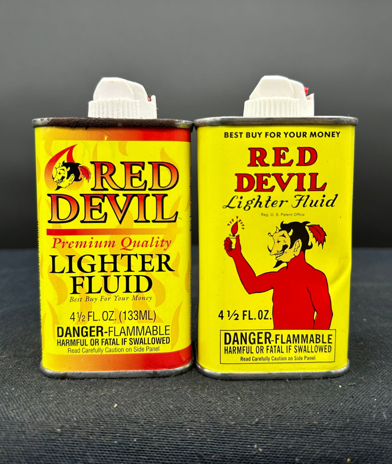 LOT OF 2 RED DEVIL LIGHTER FLUID OILERS (1 of 4)