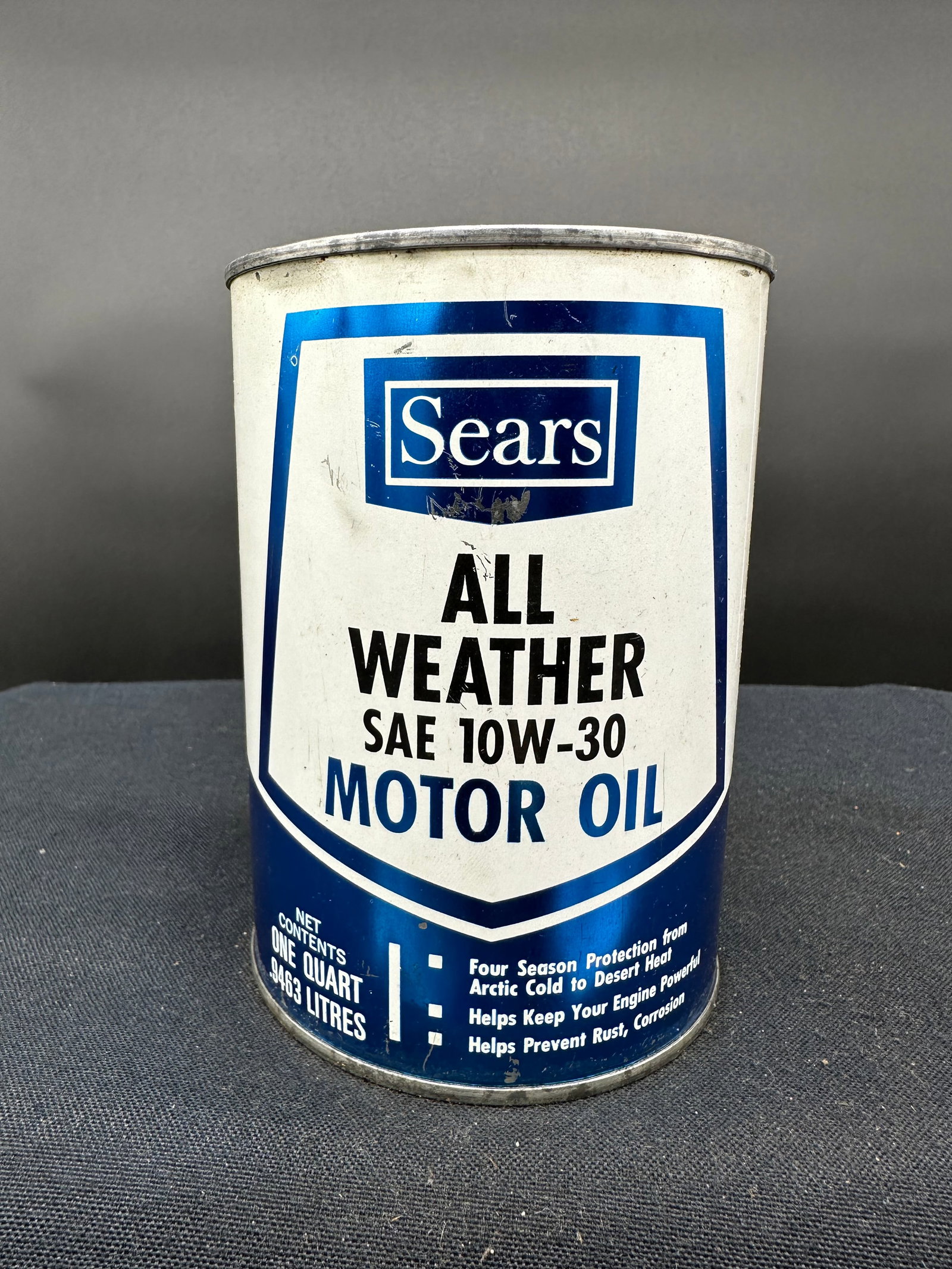 SEARS All WEATHER MOTOR OIL 1 QUART CAN (1 of 6)