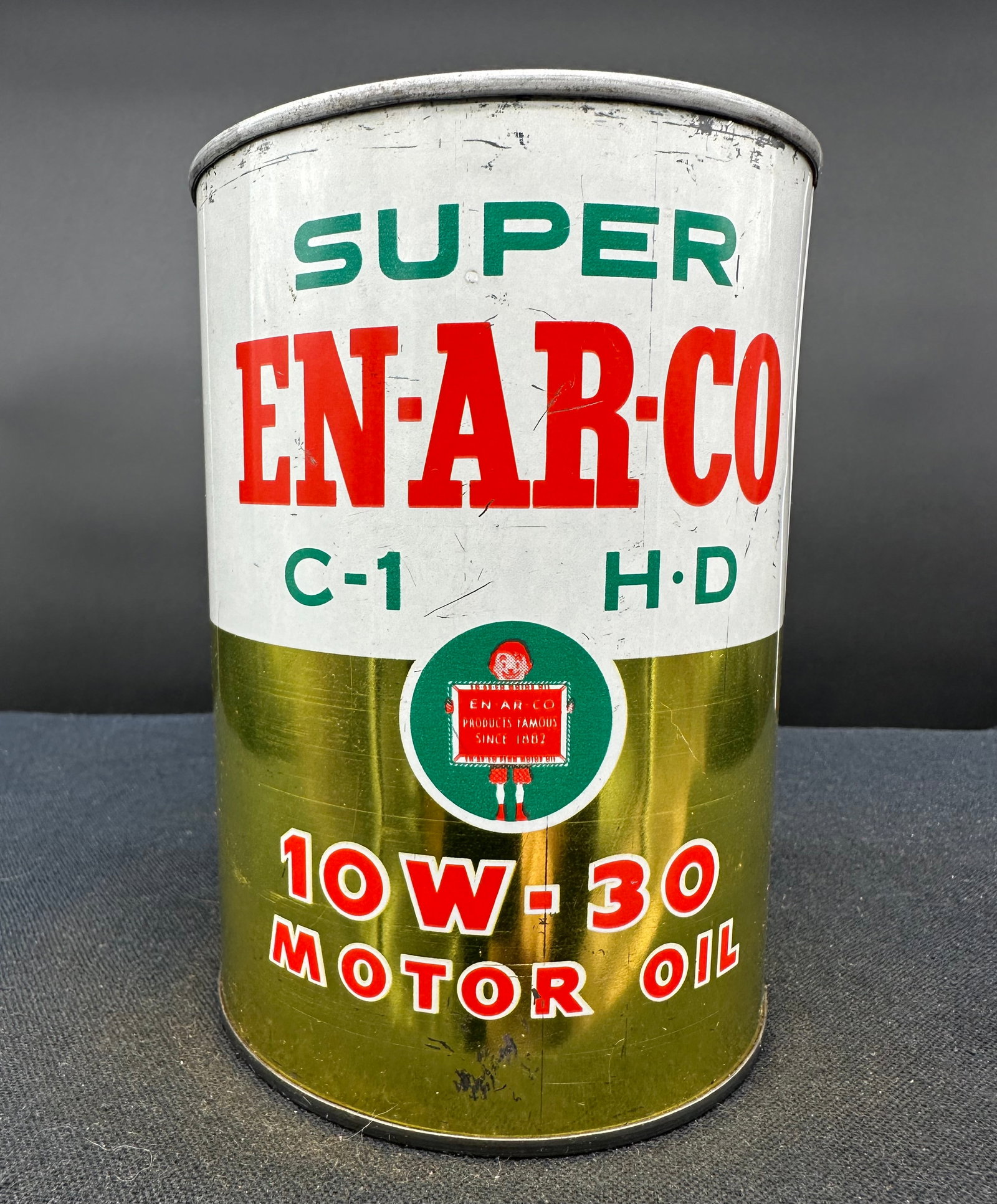 SUPER ENARCO MOTOR OIL 1 QUART OIL CAN (1 of 6)