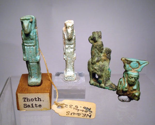 A lot of 4 amulets. The first two are OF THOTH